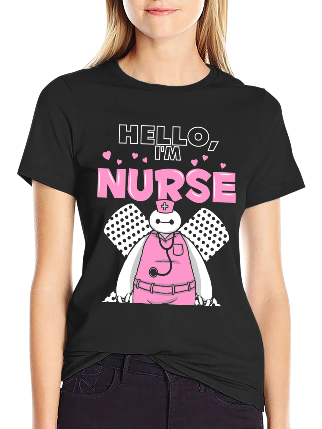 Hello Im Nurse Funny Cartoon T-Shirt