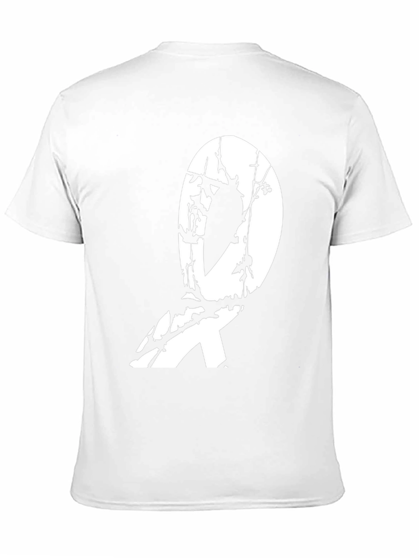 Black T-Shirt with Awareness Ribbon Graphic