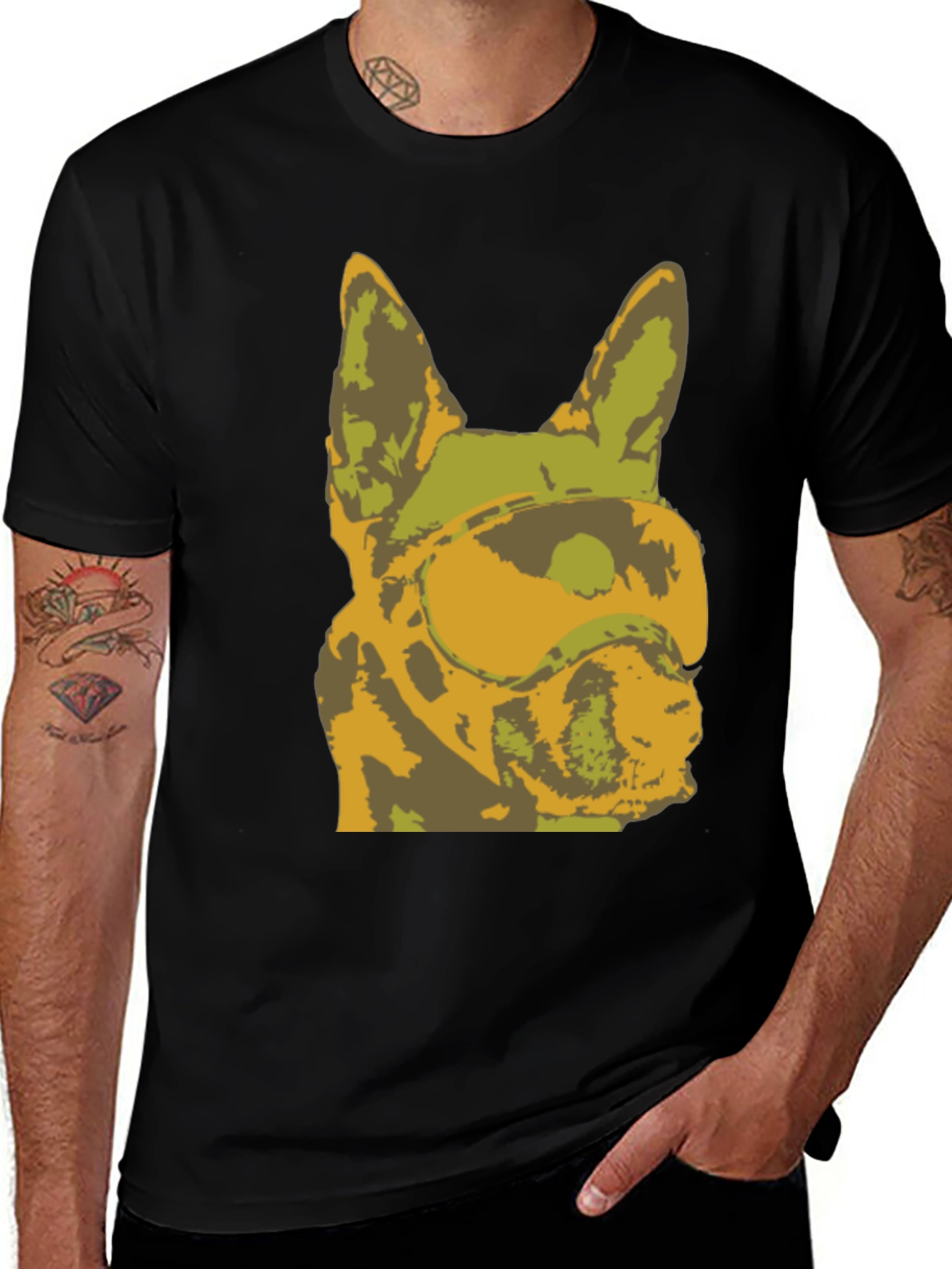 Dog Graphic Tee - Unique Bulldog Design