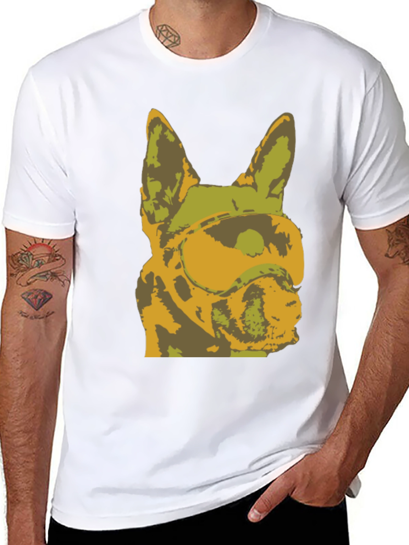 Dog Graphic Tee - Unique Bulldog Design