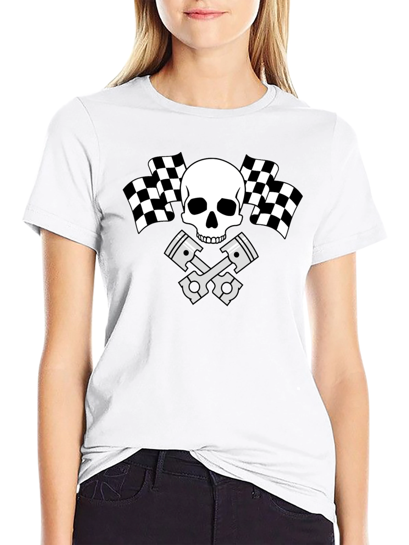 Skull Racing Piston T-Shirt
