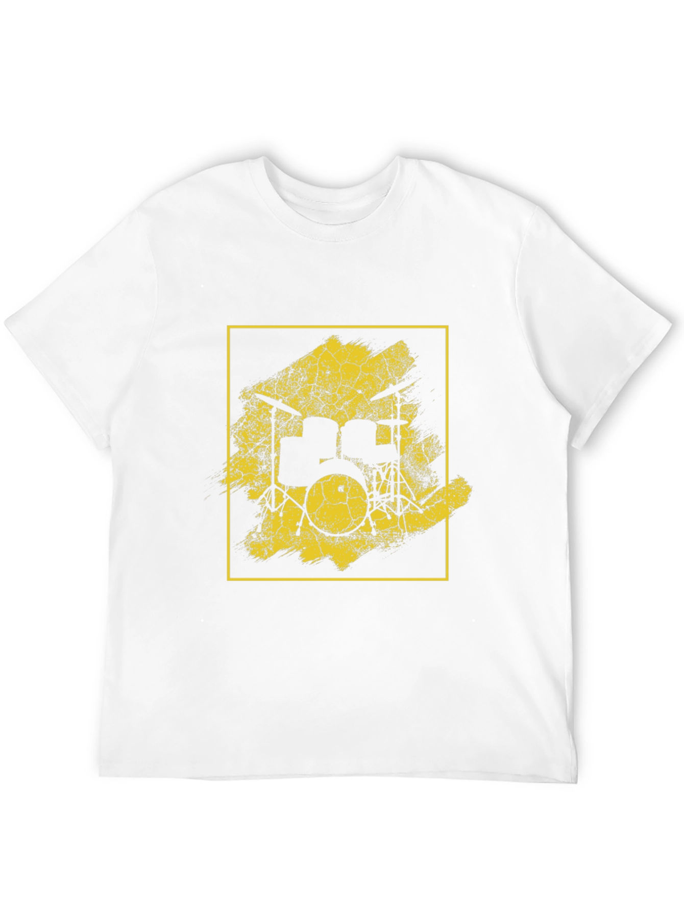 Distressed Drum Set Graphic Tee - Black
