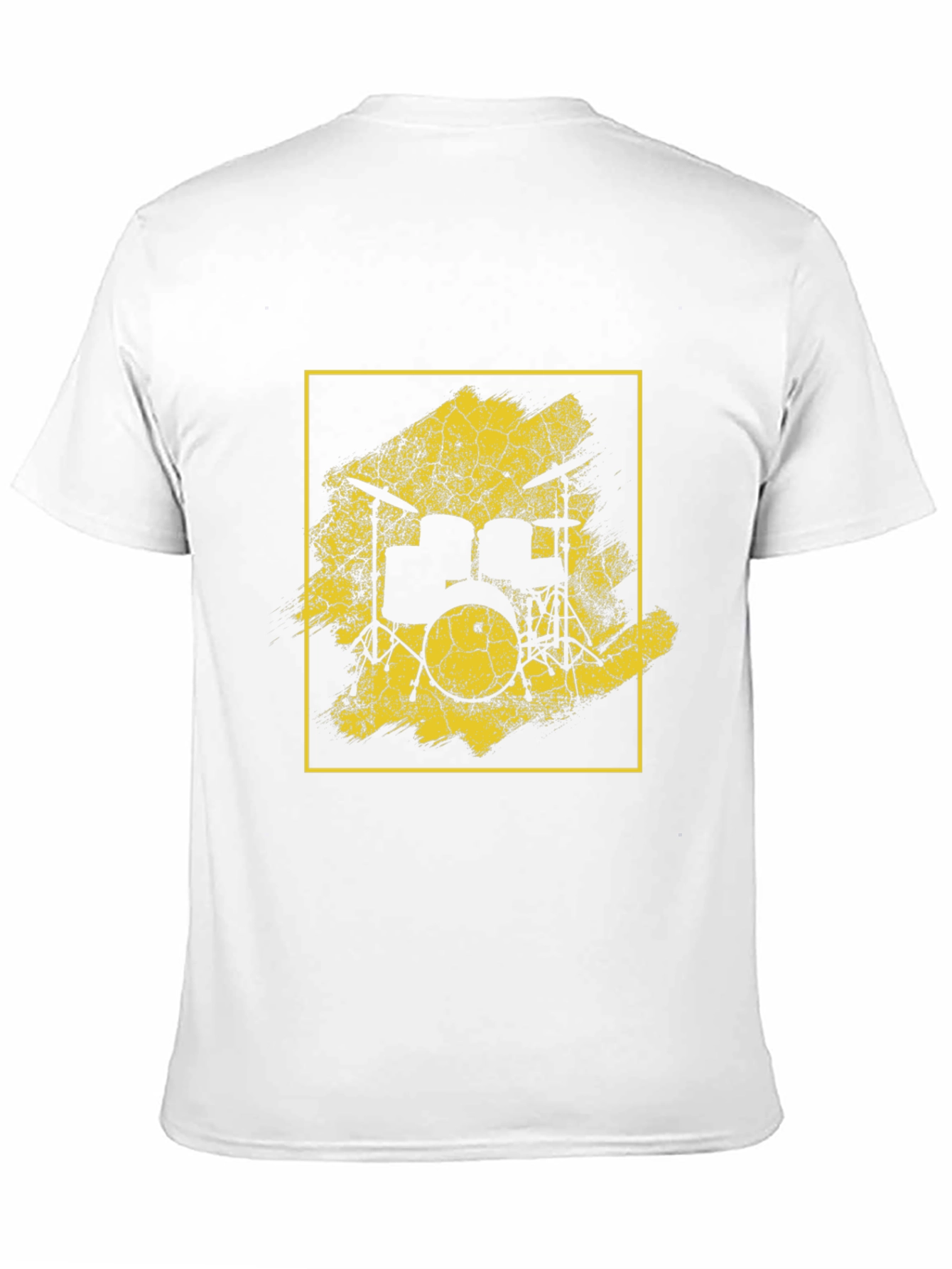 Distressed Drum Set Graphic Tee - Black
