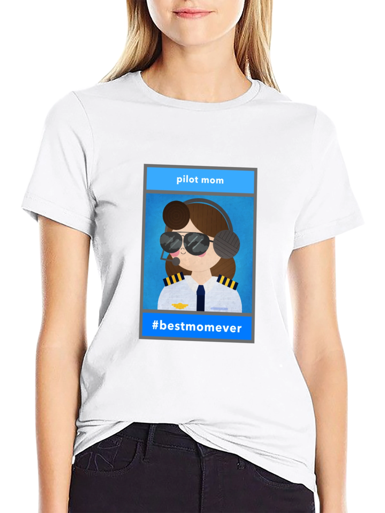 Pilot Mom Graphic Tee - #bestmomever