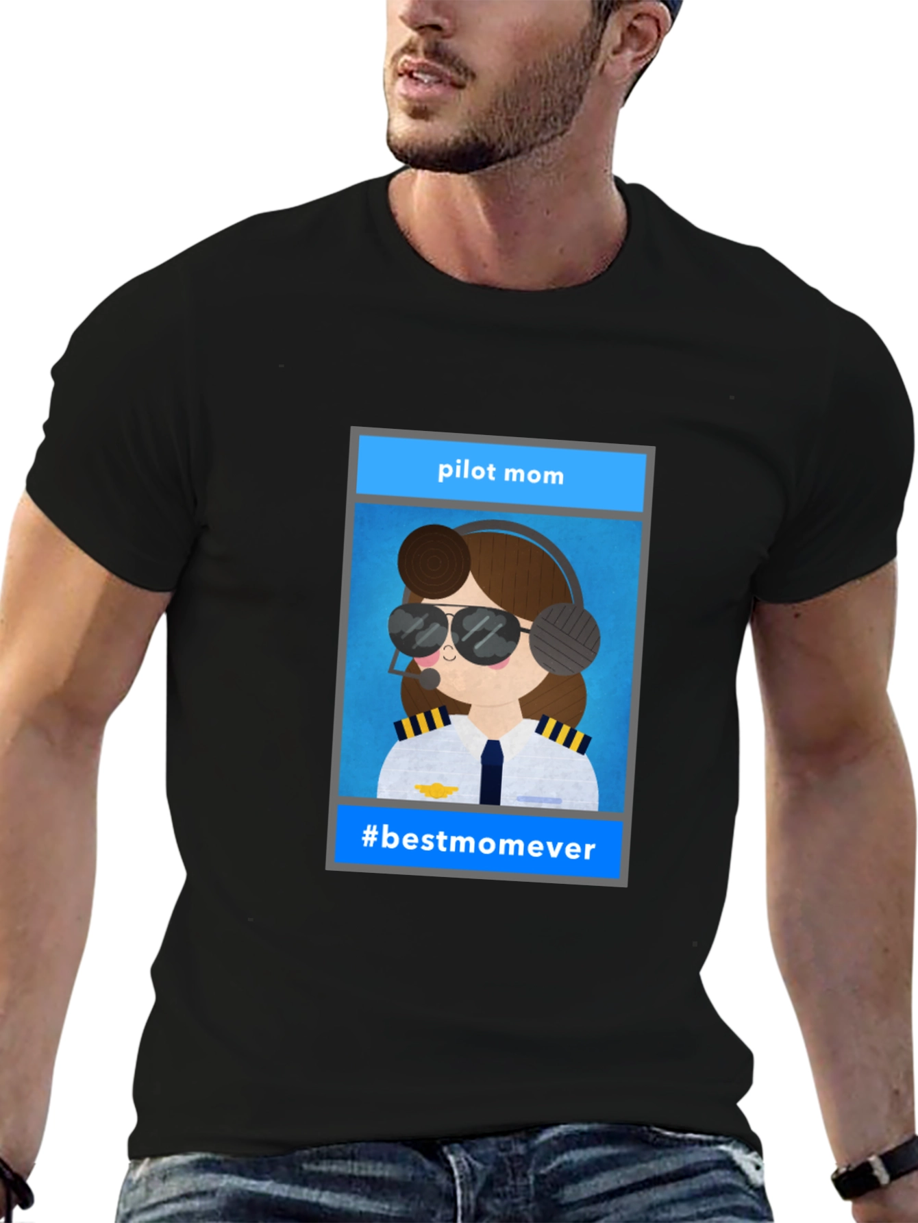 Pilot Mom Graphic Tee - #bestmomever