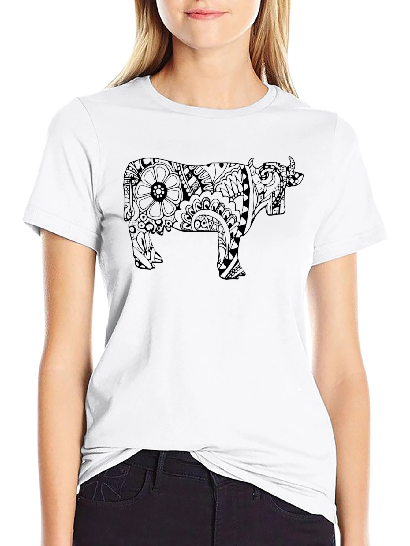 Black Cow Graphic T-Shirt