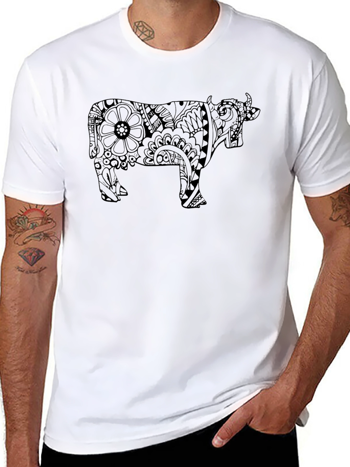 Black Cow Graphic T-Shirt