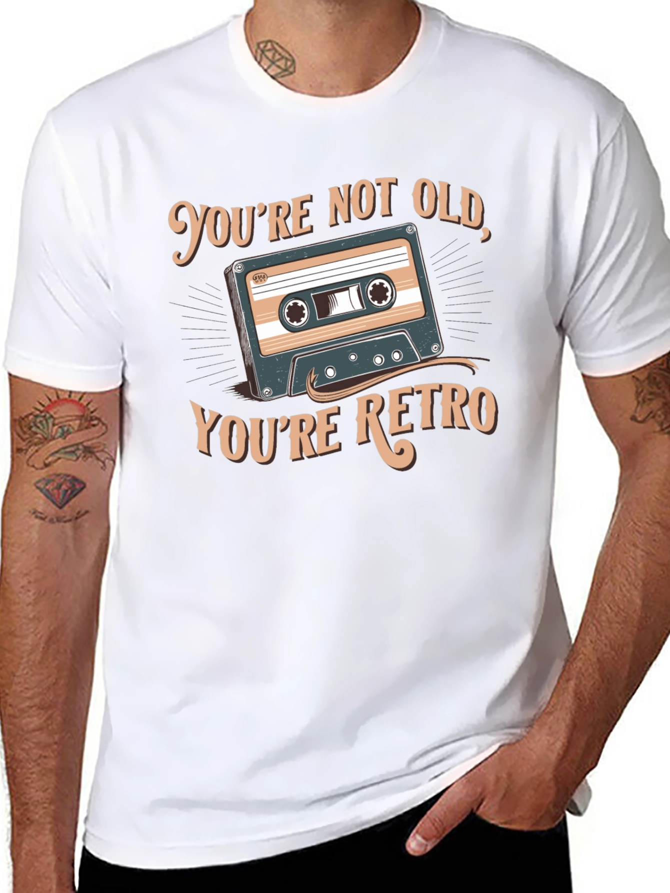 Retro Cassette Graphic T-Shirt - Youre Not Old