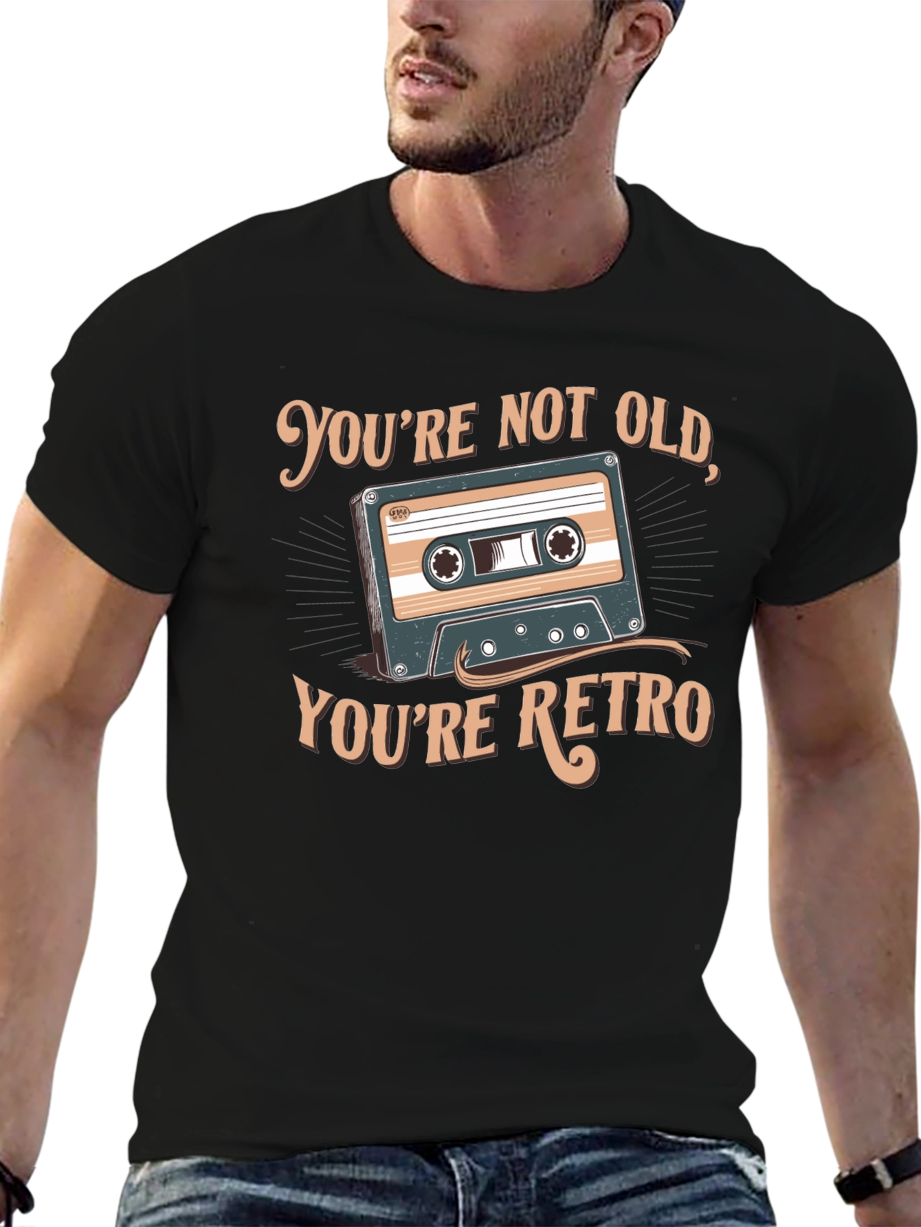 Retro Cassette Graphic T-Shirt - Youre Not Old