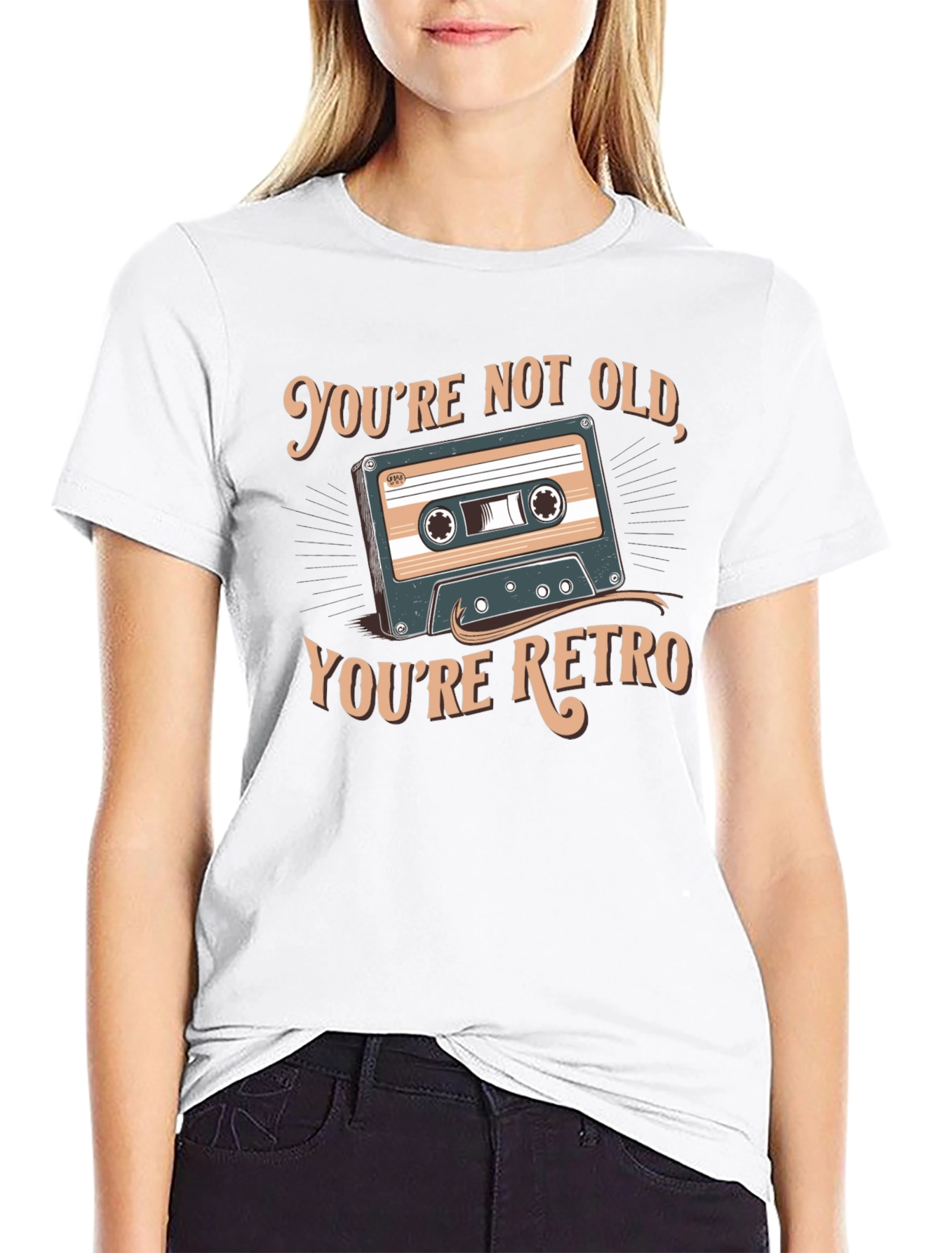 Retro Cassette Graphic T-Shirt - Youre Not Old