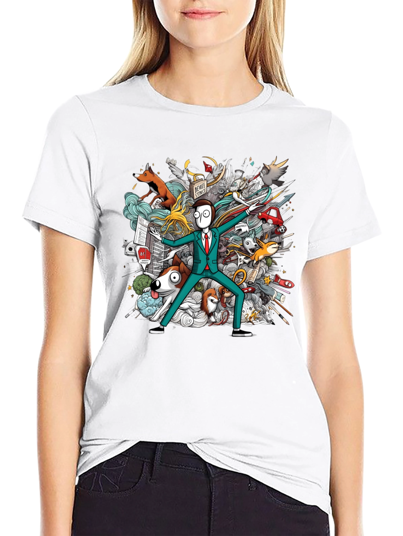 Cartoon Character Chaos T-Shirt
