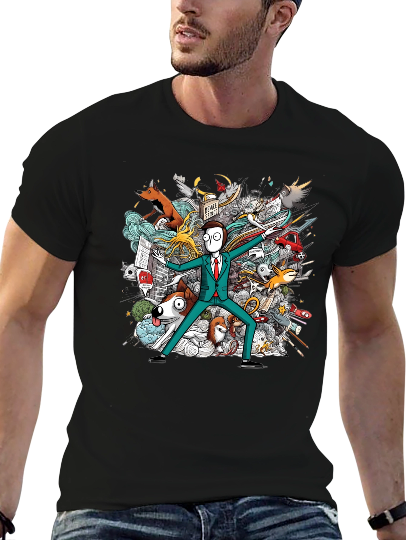Cartoon Character Chaos T-Shirt