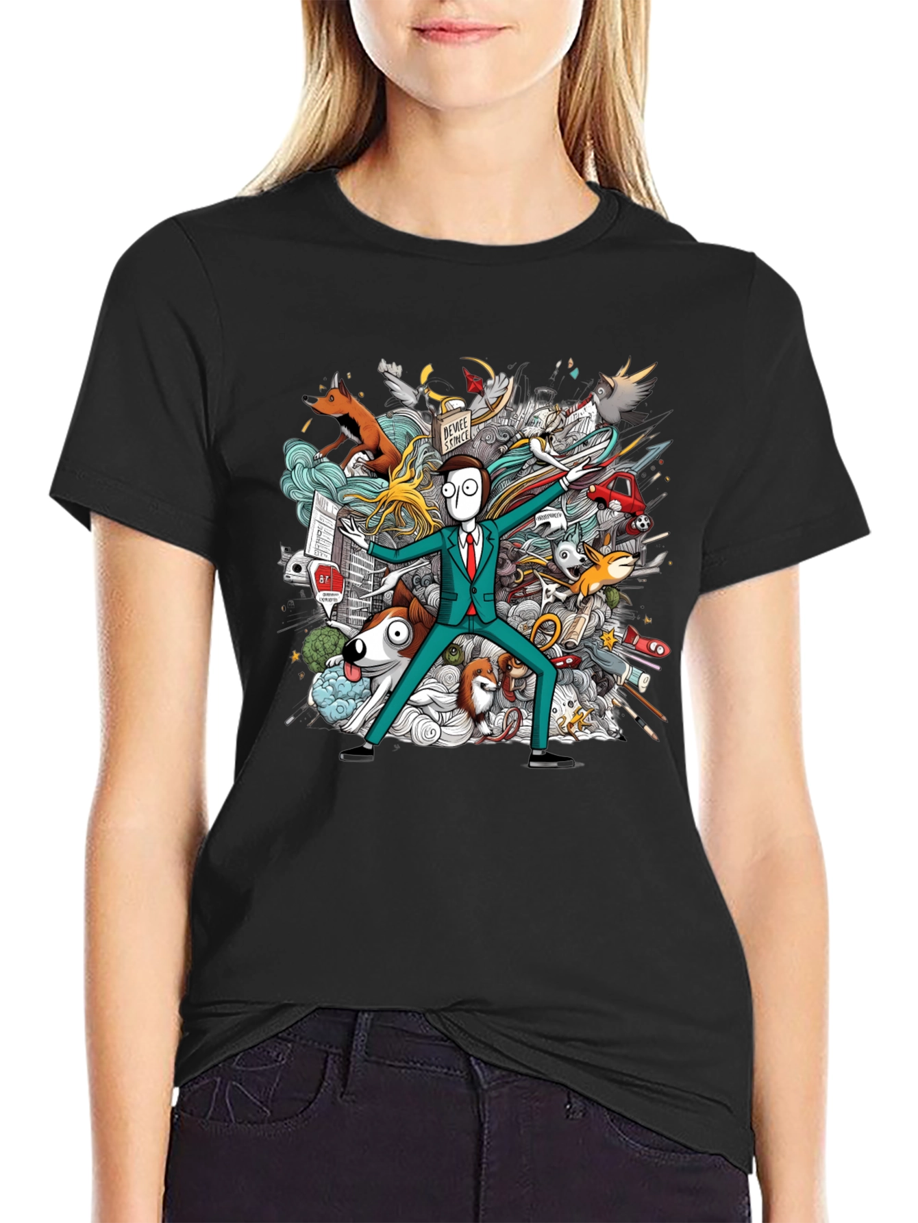 Cartoon Character Chaos T-Shirt