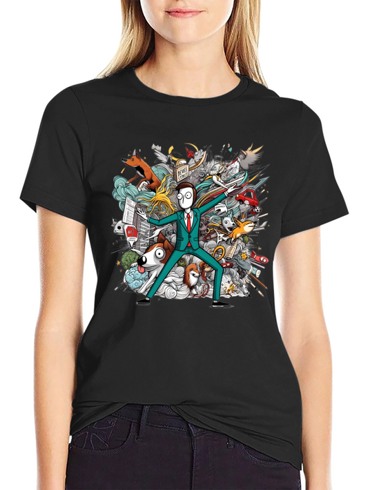 Cartoon Character Chaos T-Shirt