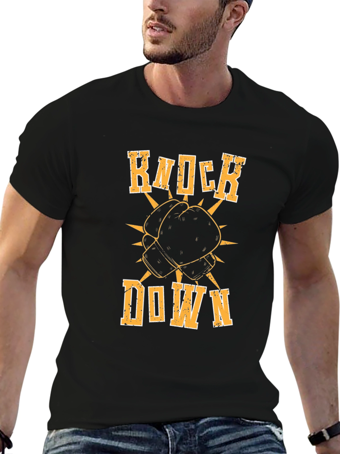 Knock Down Boxing Graphic T-Shirt