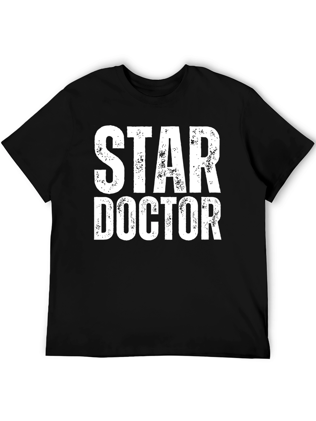 Star Doctor Graphic T-Shirt - Black Cotton Blend