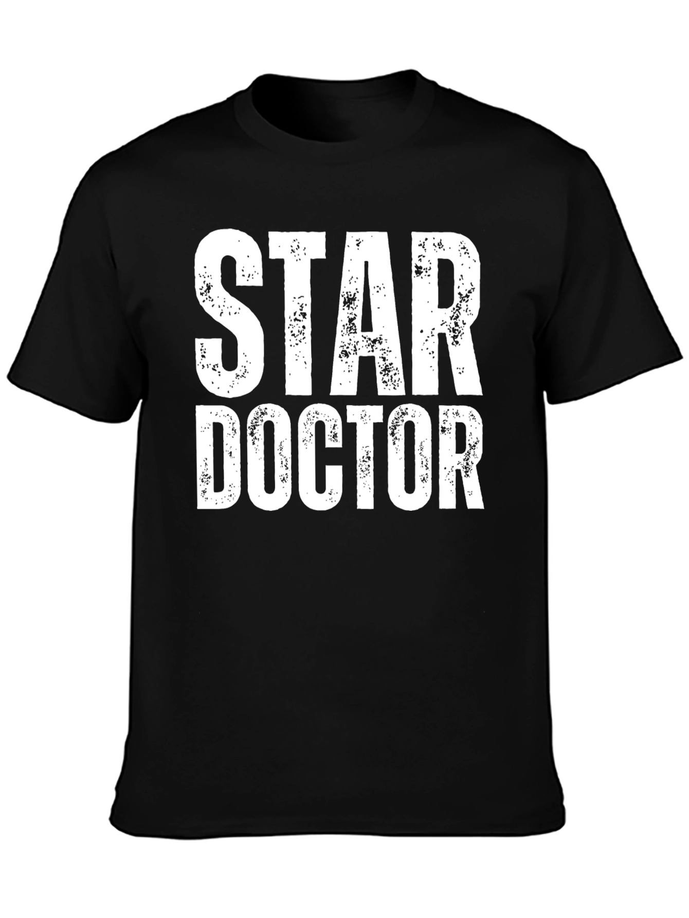 Star Doctor Graphic T-Shirt - Black Cotton Blend