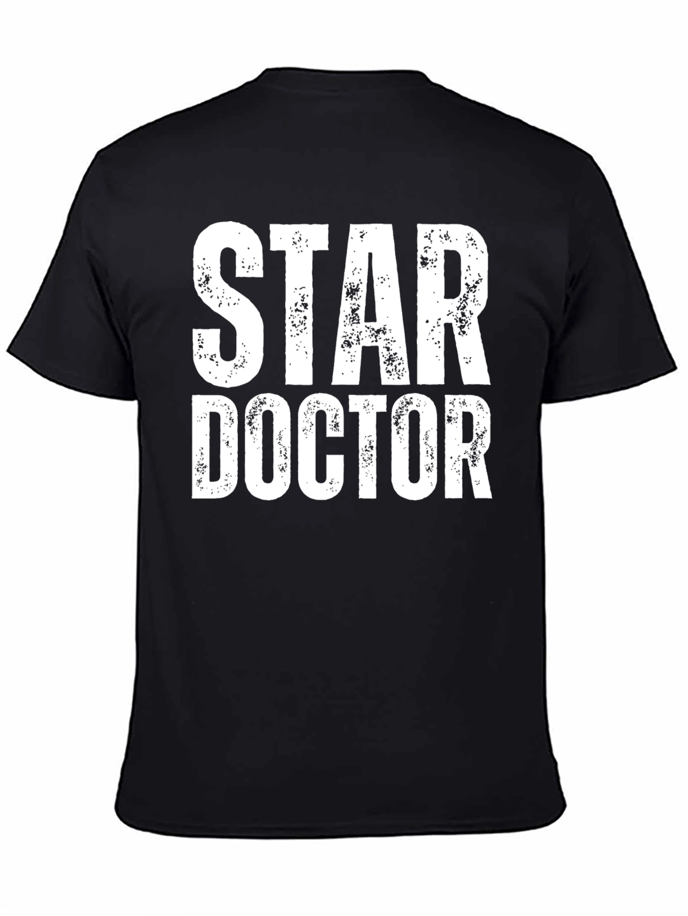 Star Doctor Graphic T-Shirt - Black Cotton Blend