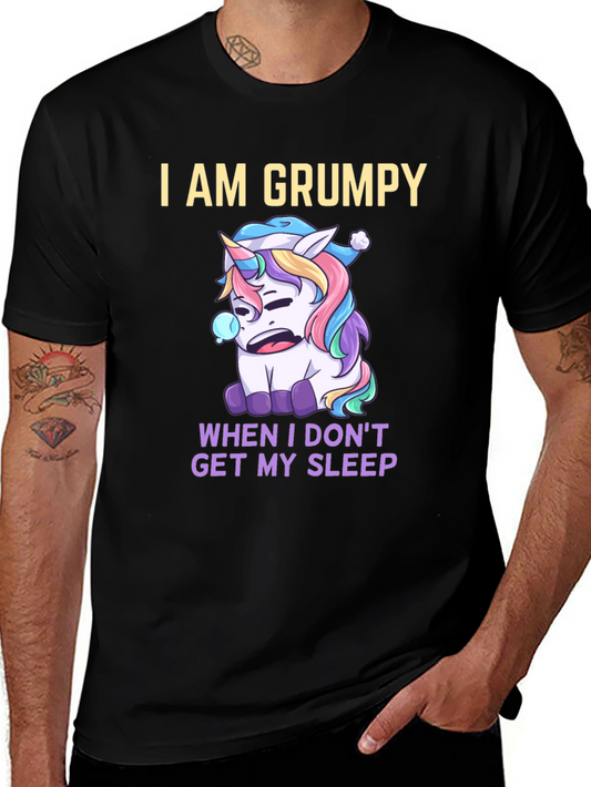 Grumpy Unicorn Sleepy Humor Tee