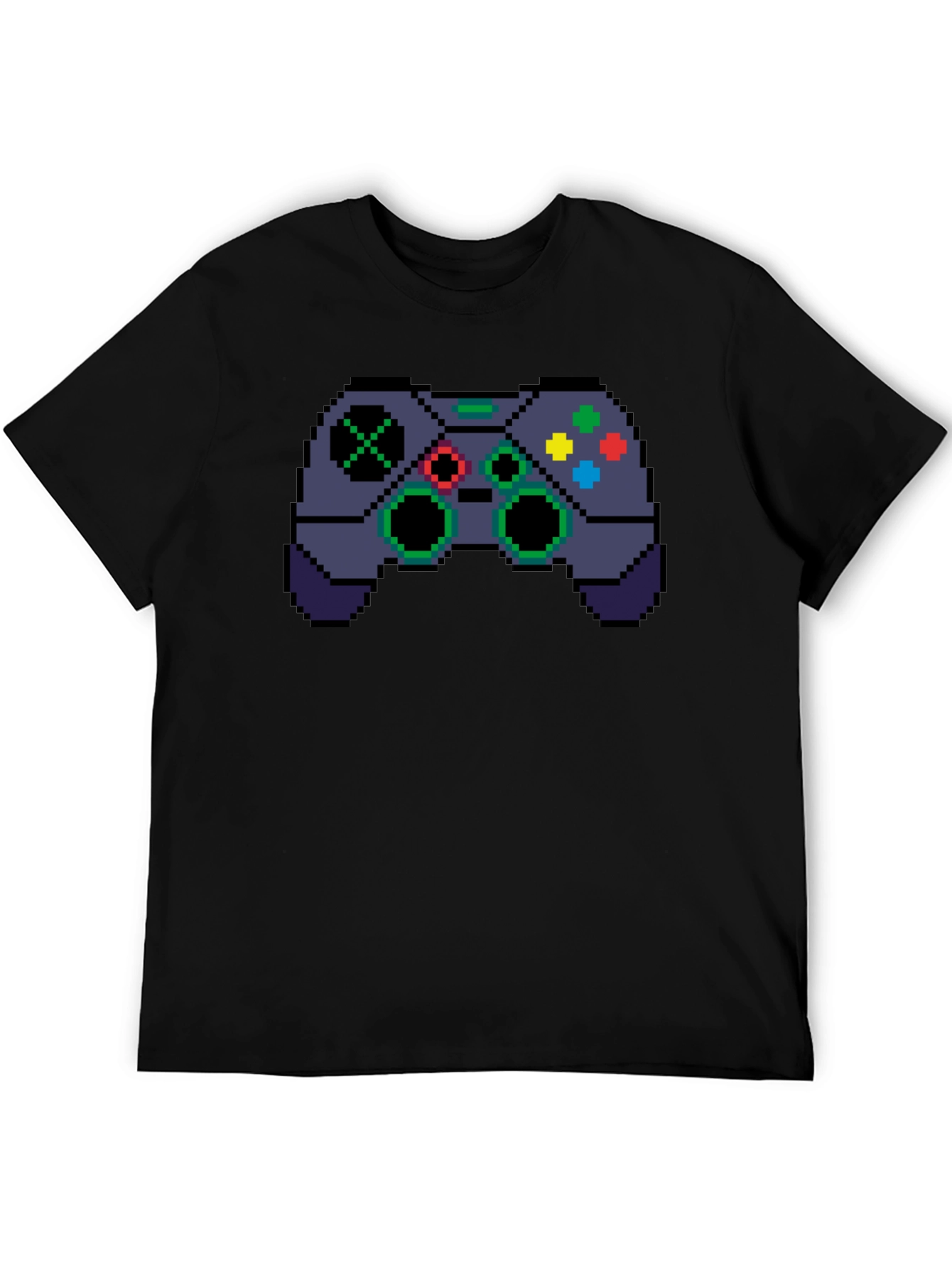 Pixel Game Controller Black T-Shirt