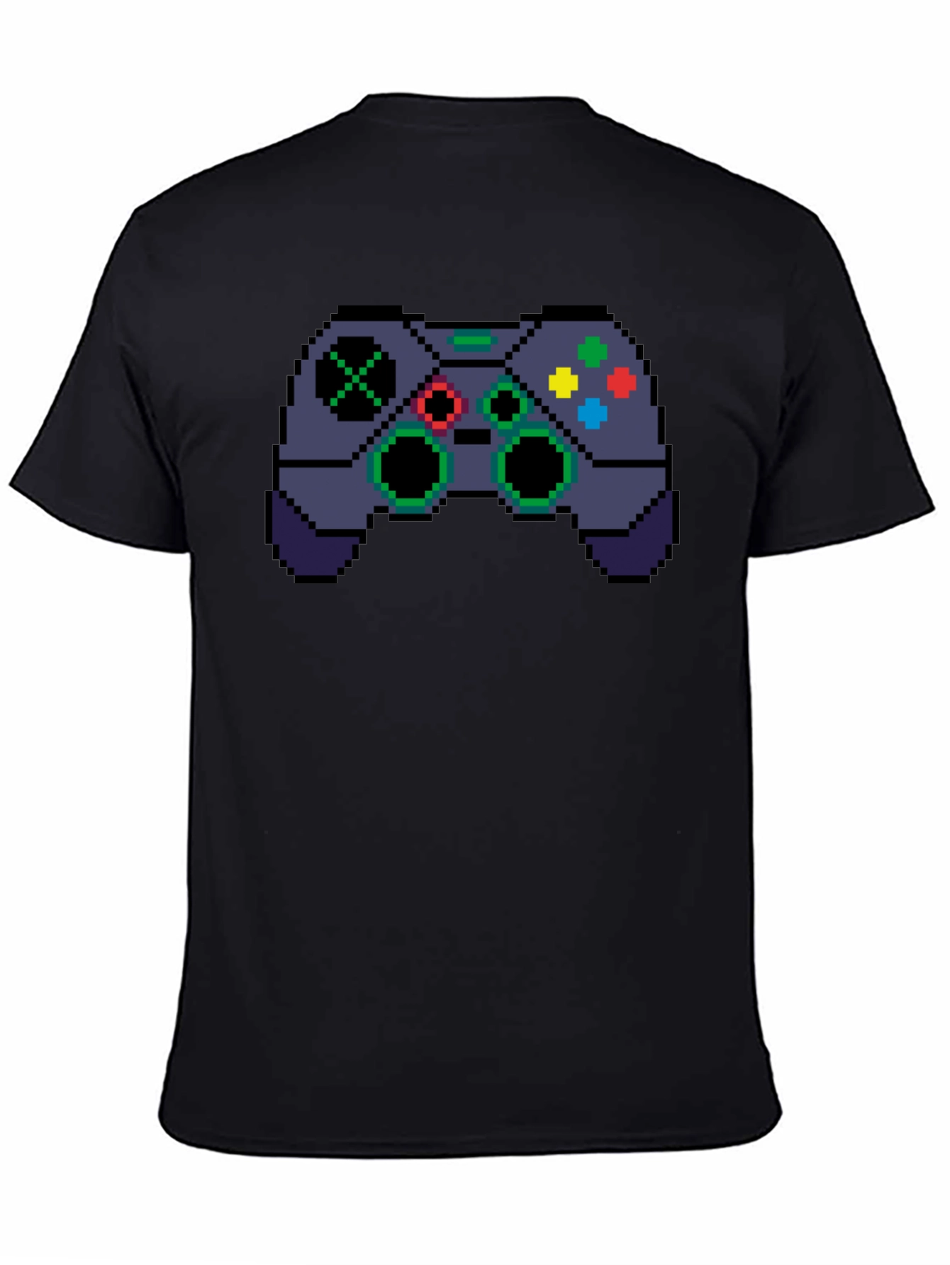 Pixel Game Controller Black T-Shirt
