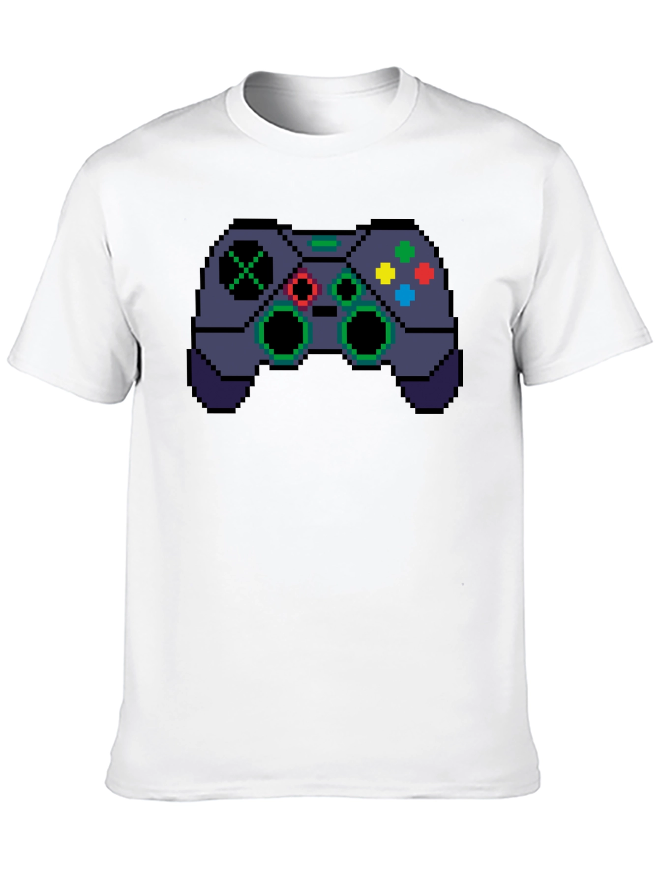 Pixel Game Controller Black T-Shirt