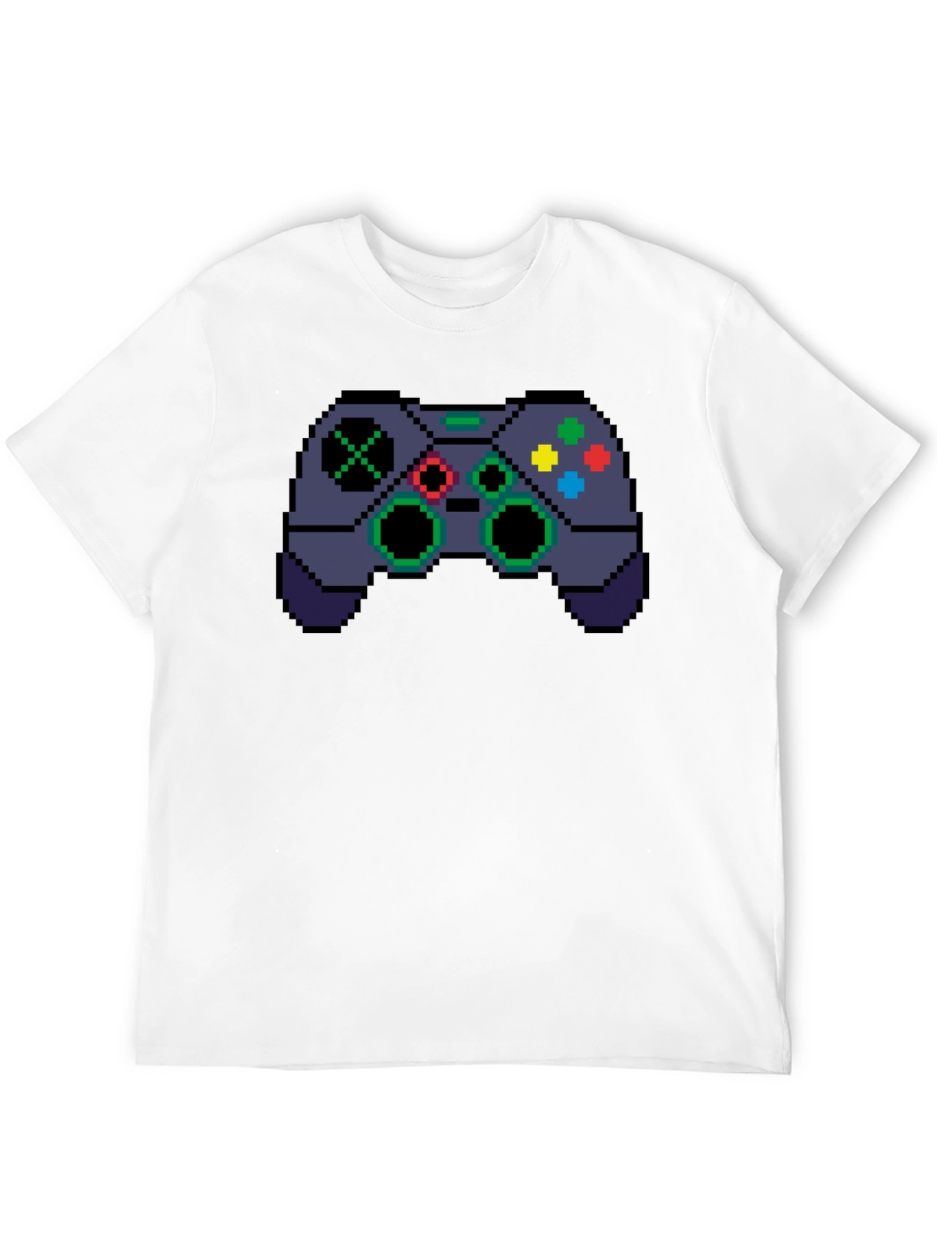 Pixel Game Controller Black T-Shirt