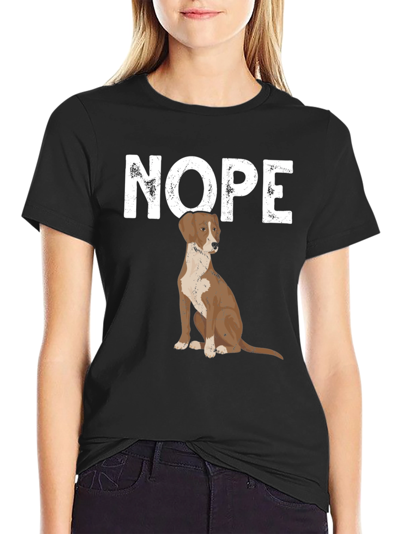 Nope Dog T-Shirt - Funny Pet Lover Tee