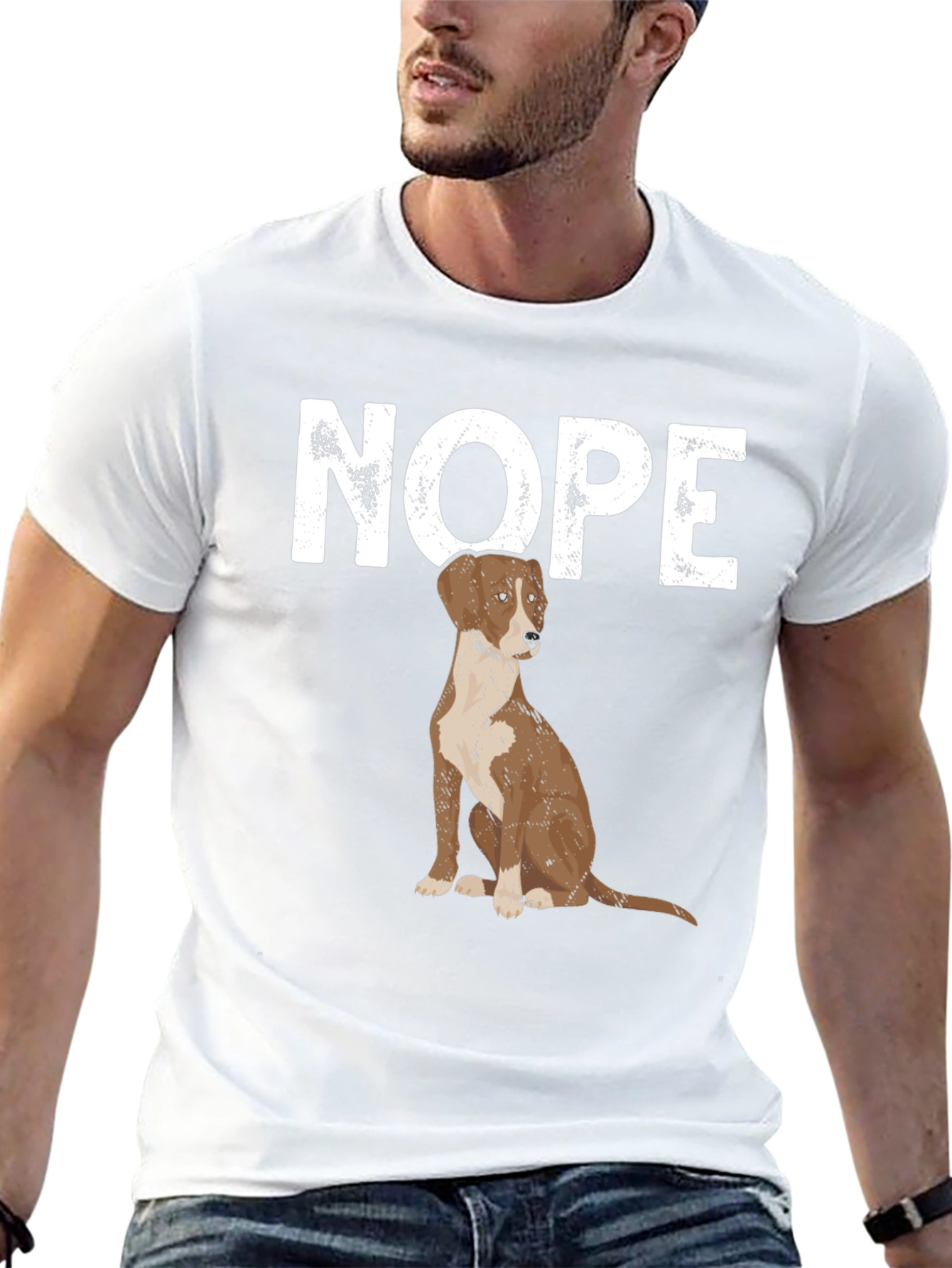 Nope Dog T-Shirt - Funny Pet Lover Tee