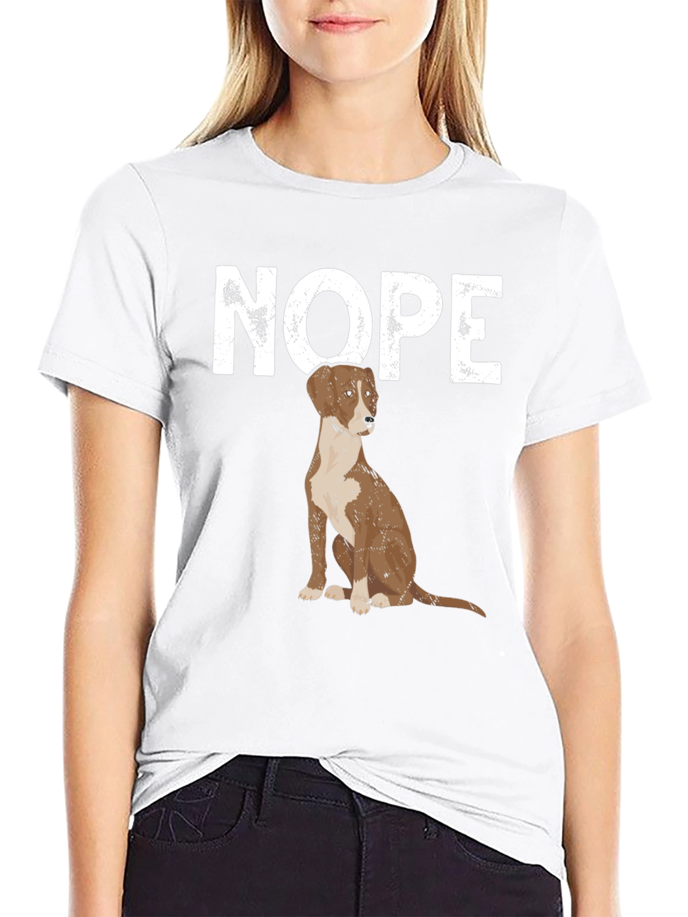 Nope Dog T-Shirt - Funny Pet Lover Tee