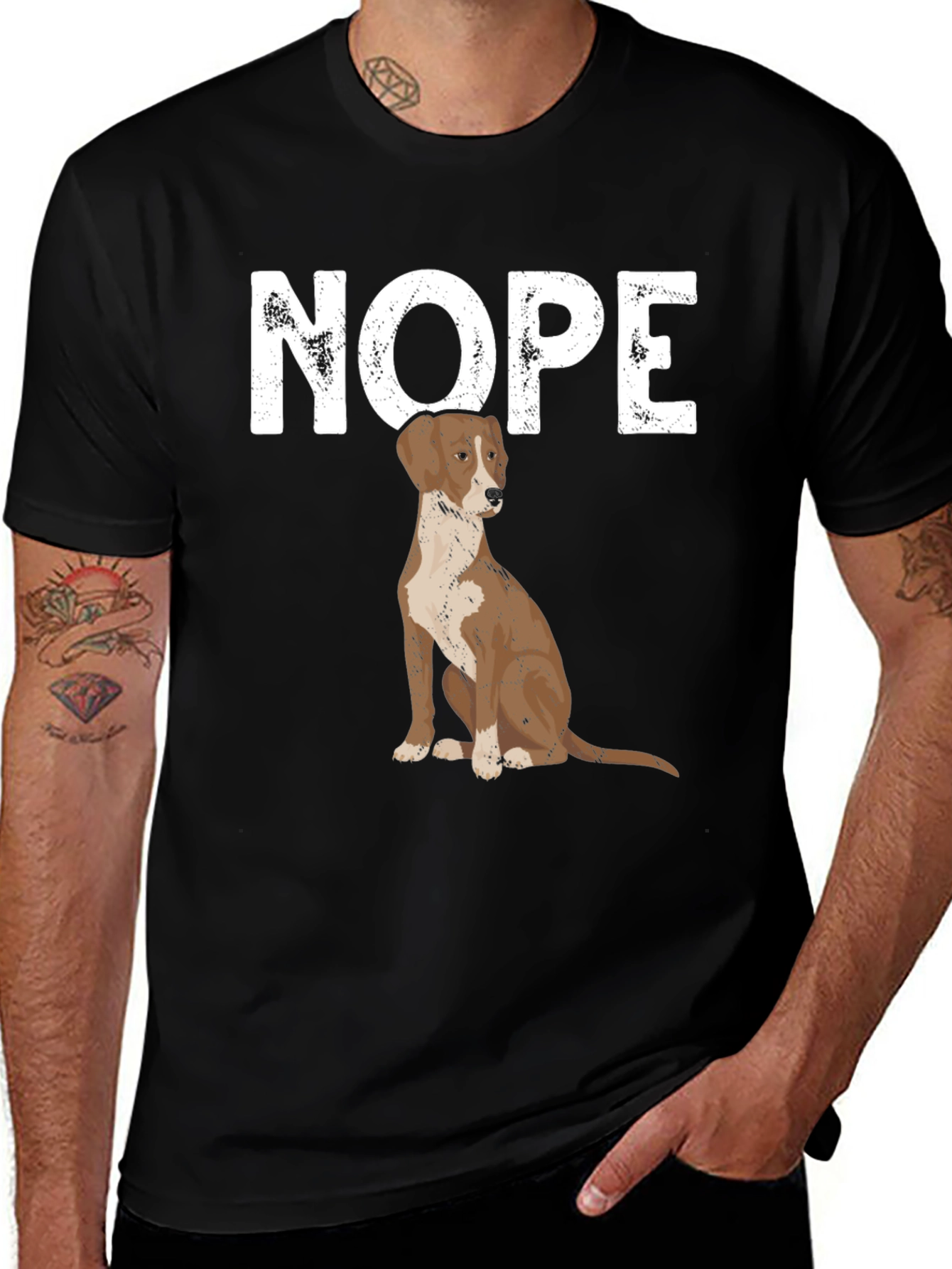Nope Dog T-Shirt - Funny Pet Lover Tee