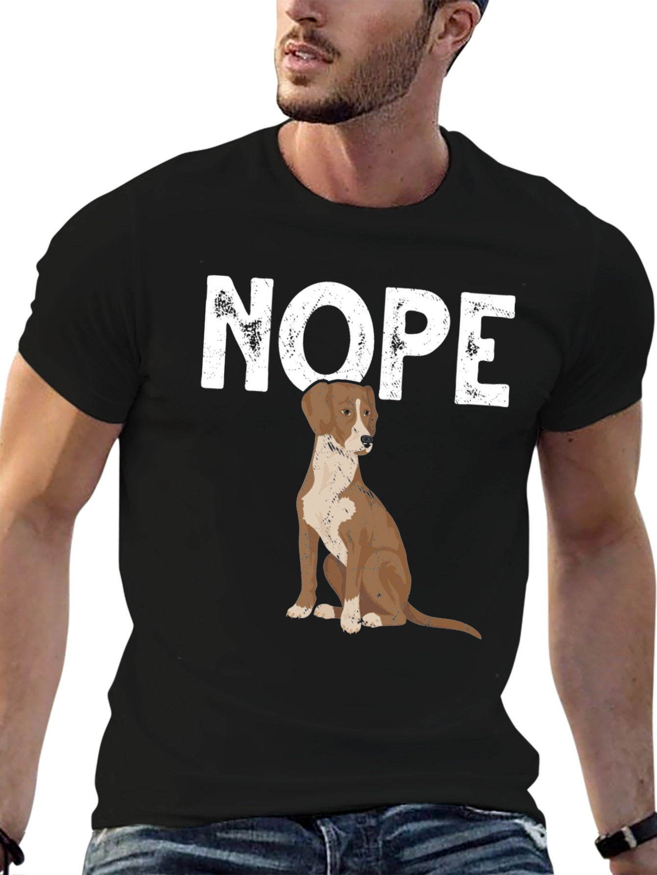 Nope Dog T-Shirt - Funny Pet Lover Tee