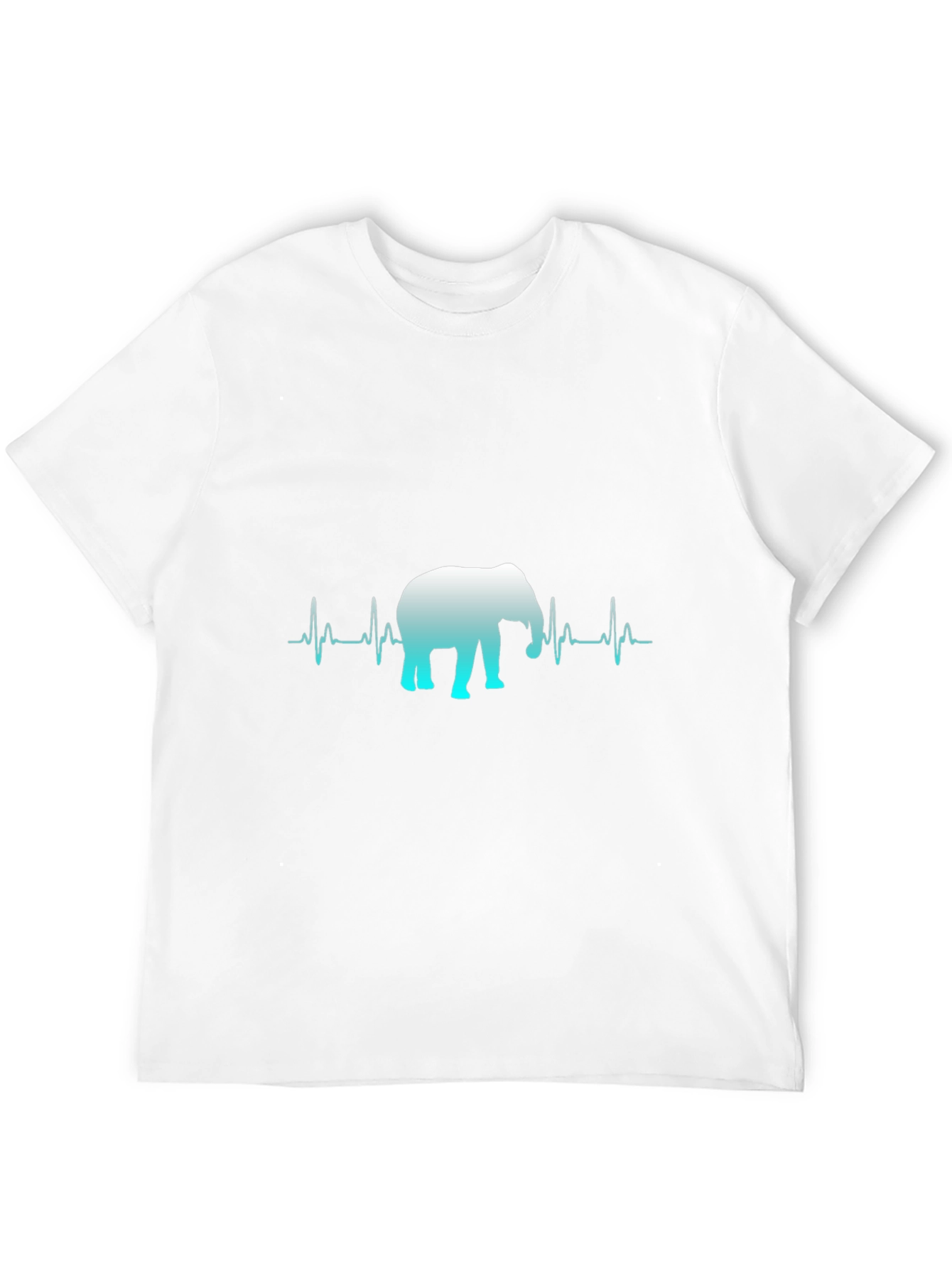Elephant Heartbeat Graphic Tee - Black