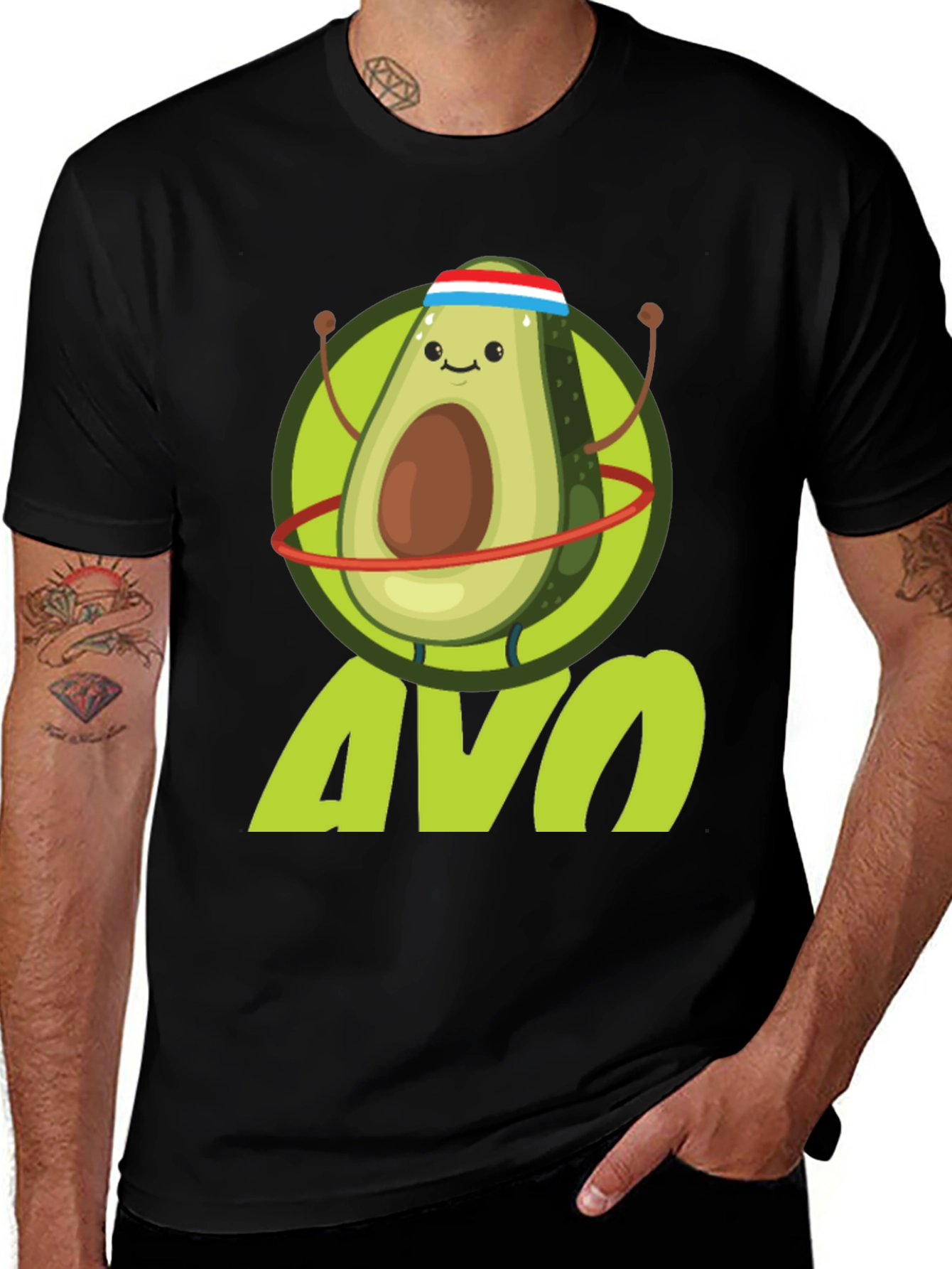 Funny Avocado Fitness T-Shirt | Avo Workout Tee