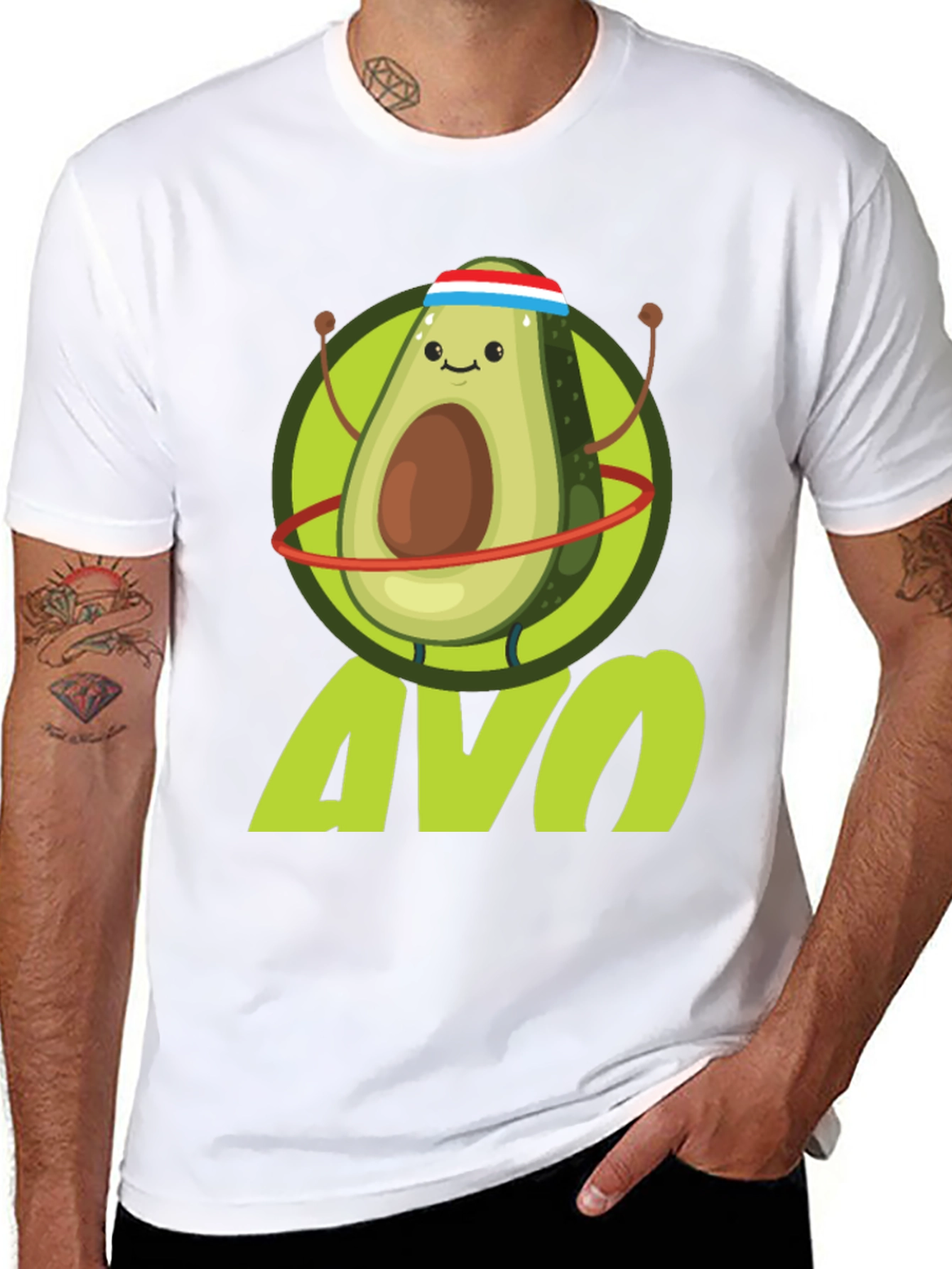 Funny Avocado Fitness T-Shirt | Avo Workout Tee