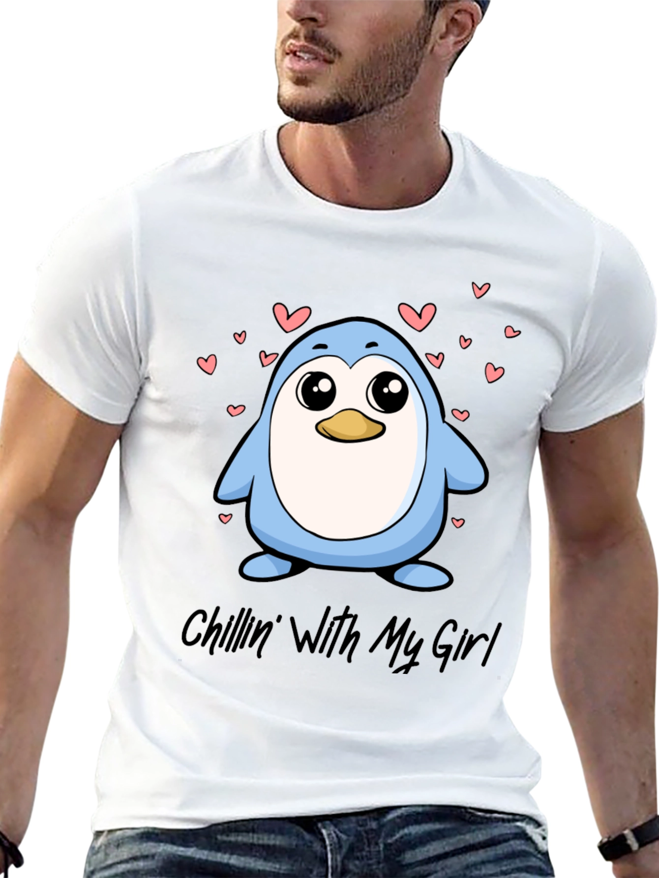 Chillin With My Girl Penguin Graphic Tee