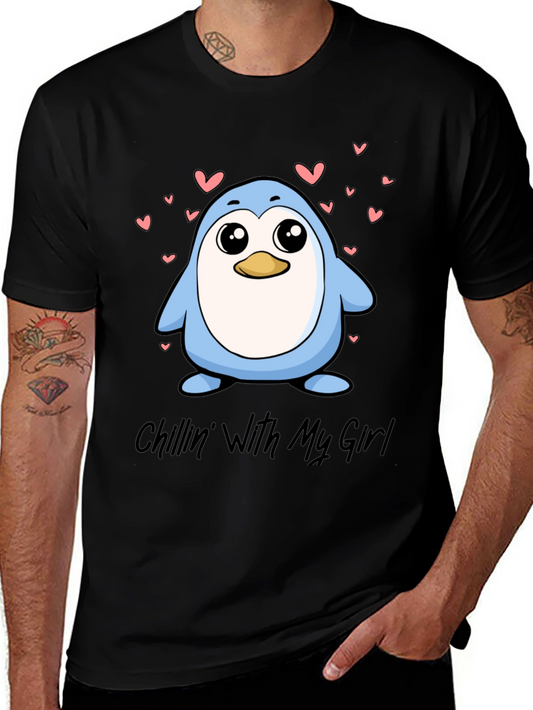 Chillin With My Girl Penguin Graphic Tee