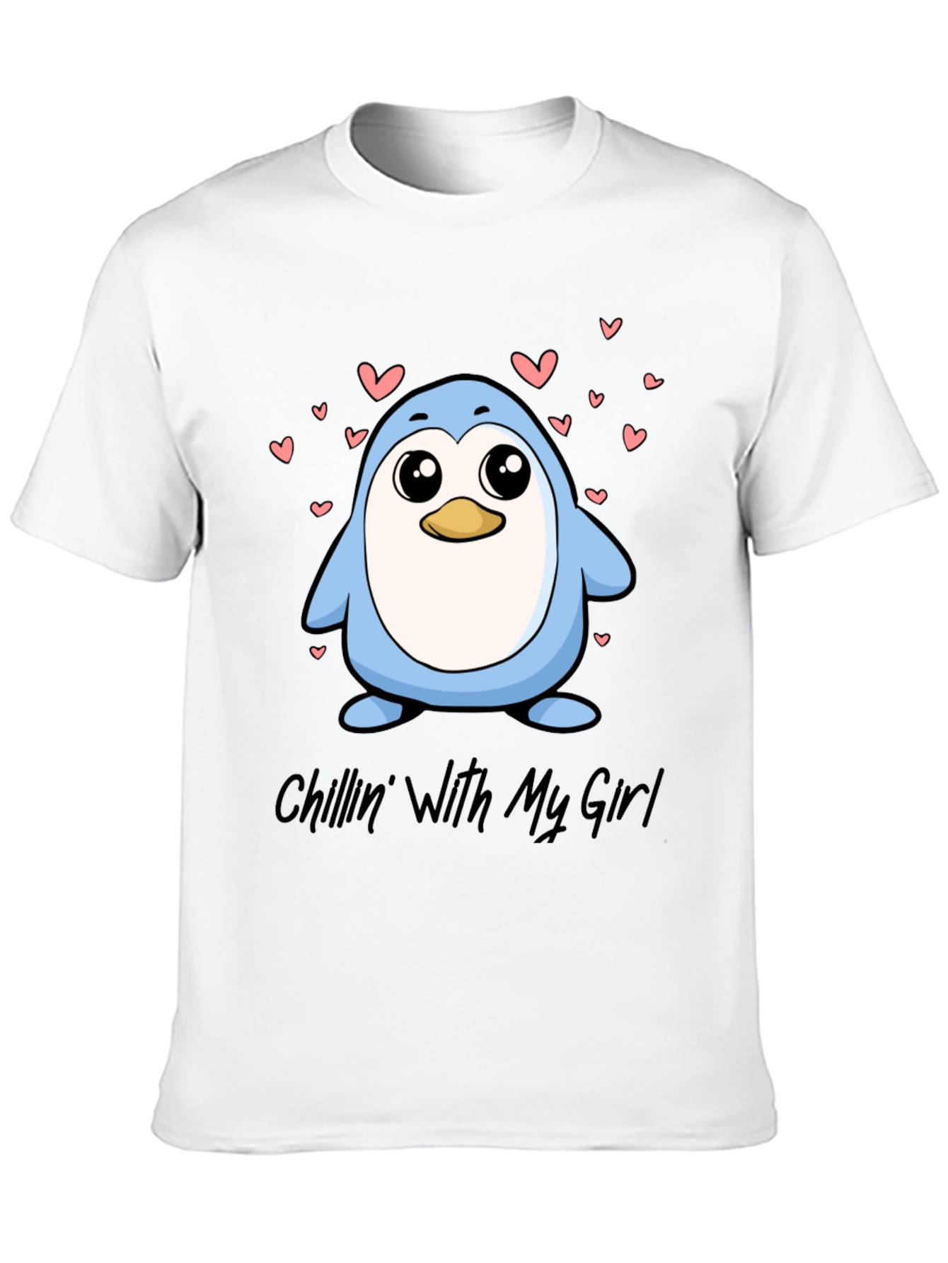 Chillin With My Girl Penguin Graphic Tee