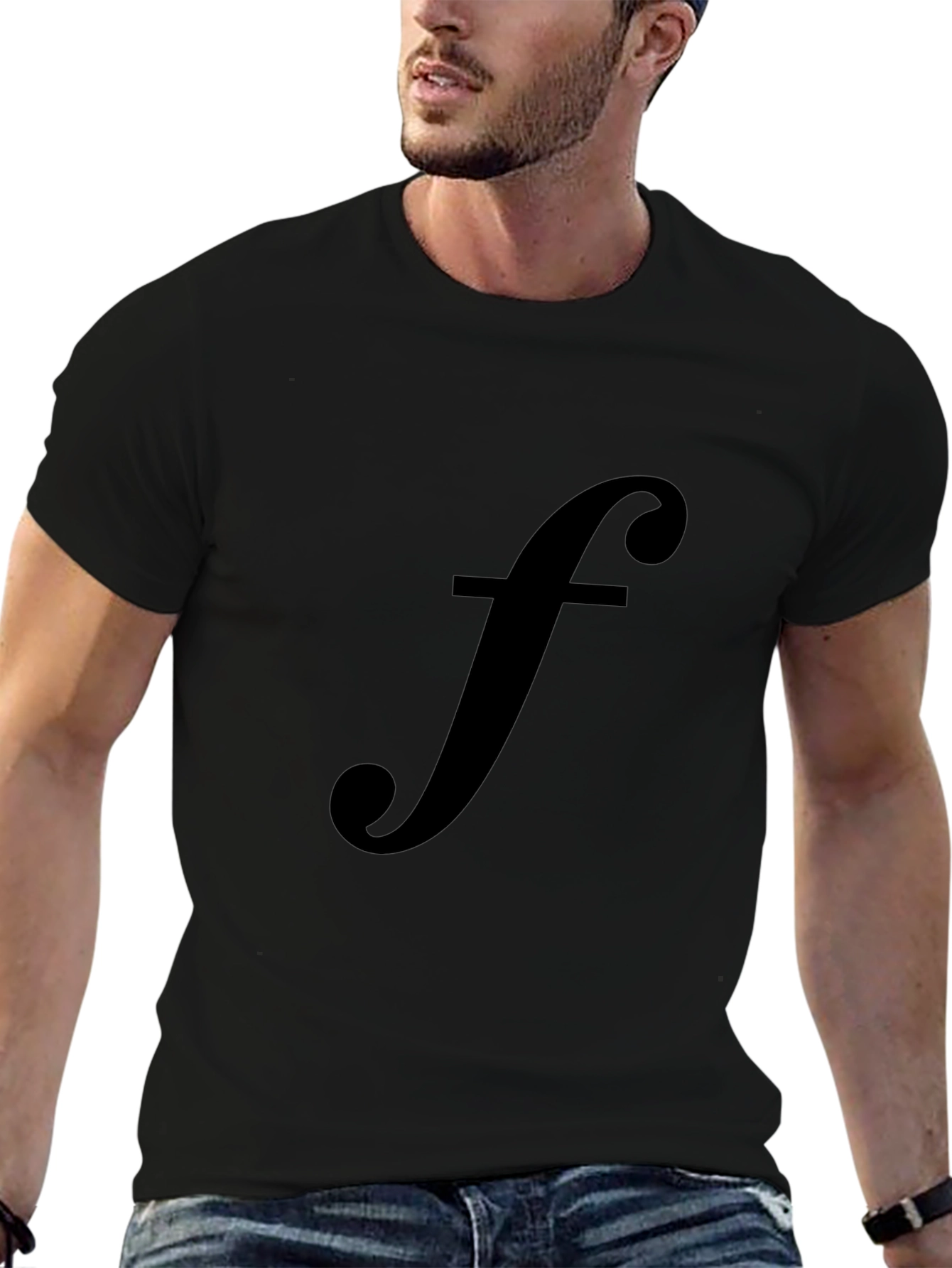Black T-Shirt with Musical Note