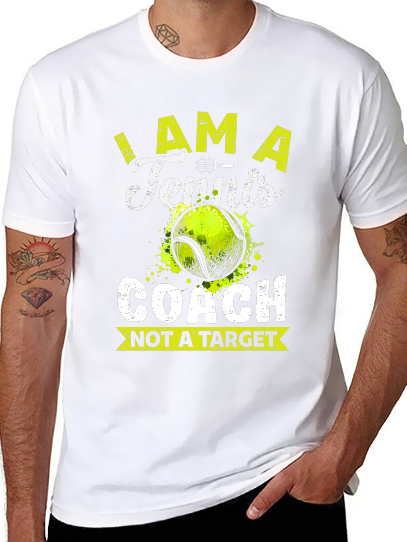 Tennis Coach Tee - Not A Target