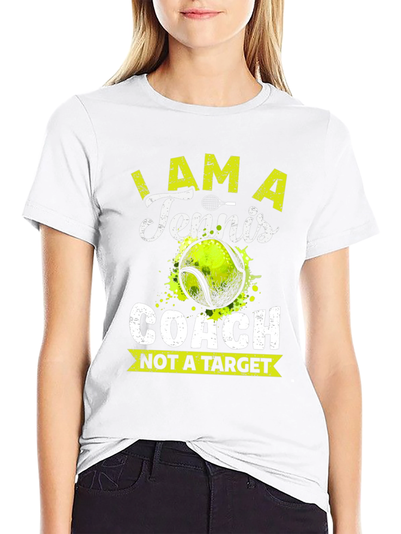 Tennis Coach Tee - Not A Target