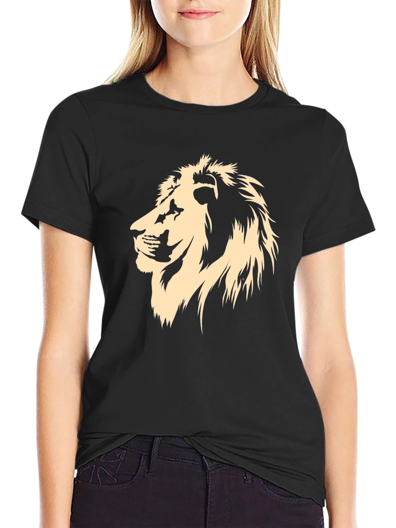 Lion Graphic T-Shirt - Mens Crew Neck Tee