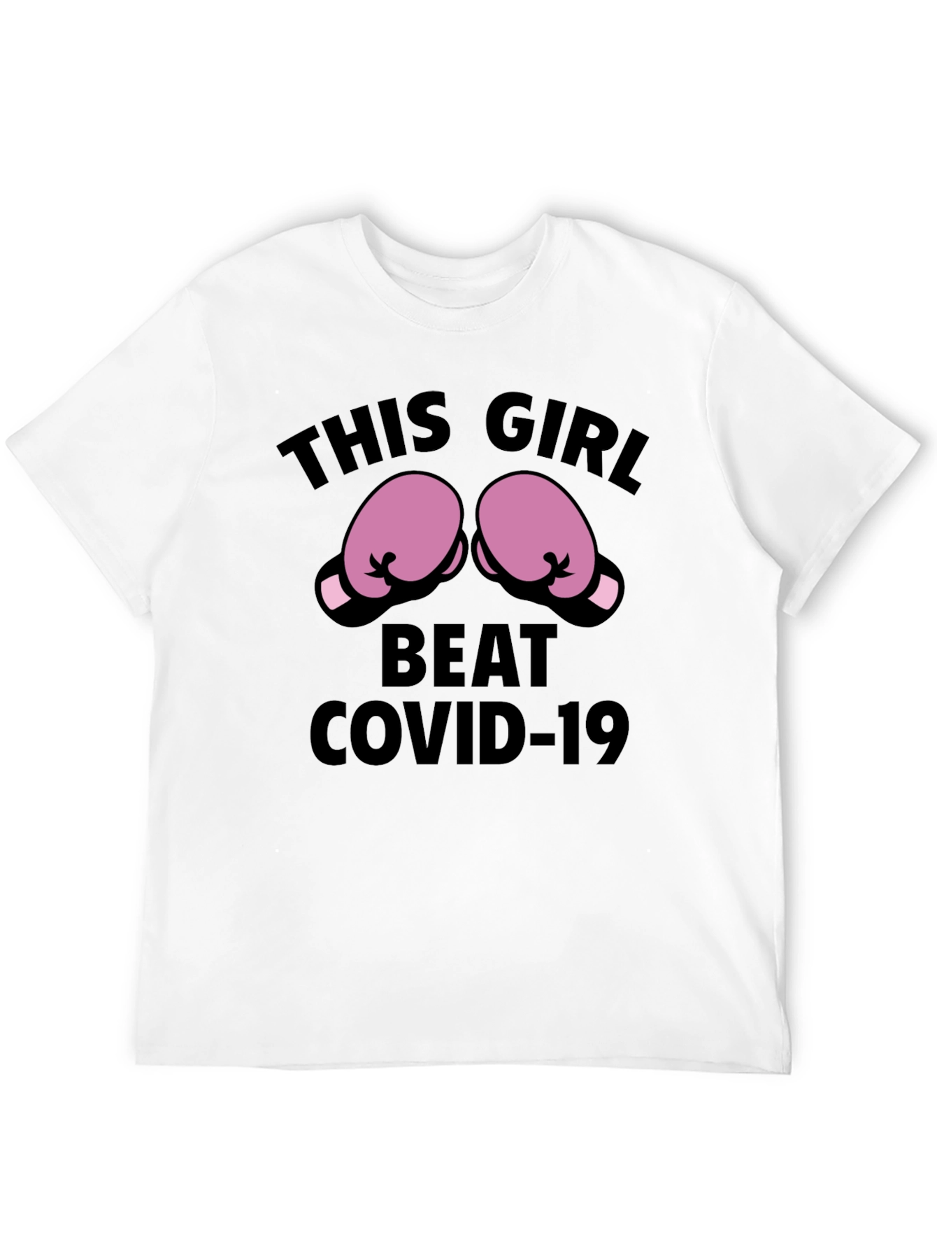 This Girl Beat COVID-19 Boxing Gloves T-Shirt