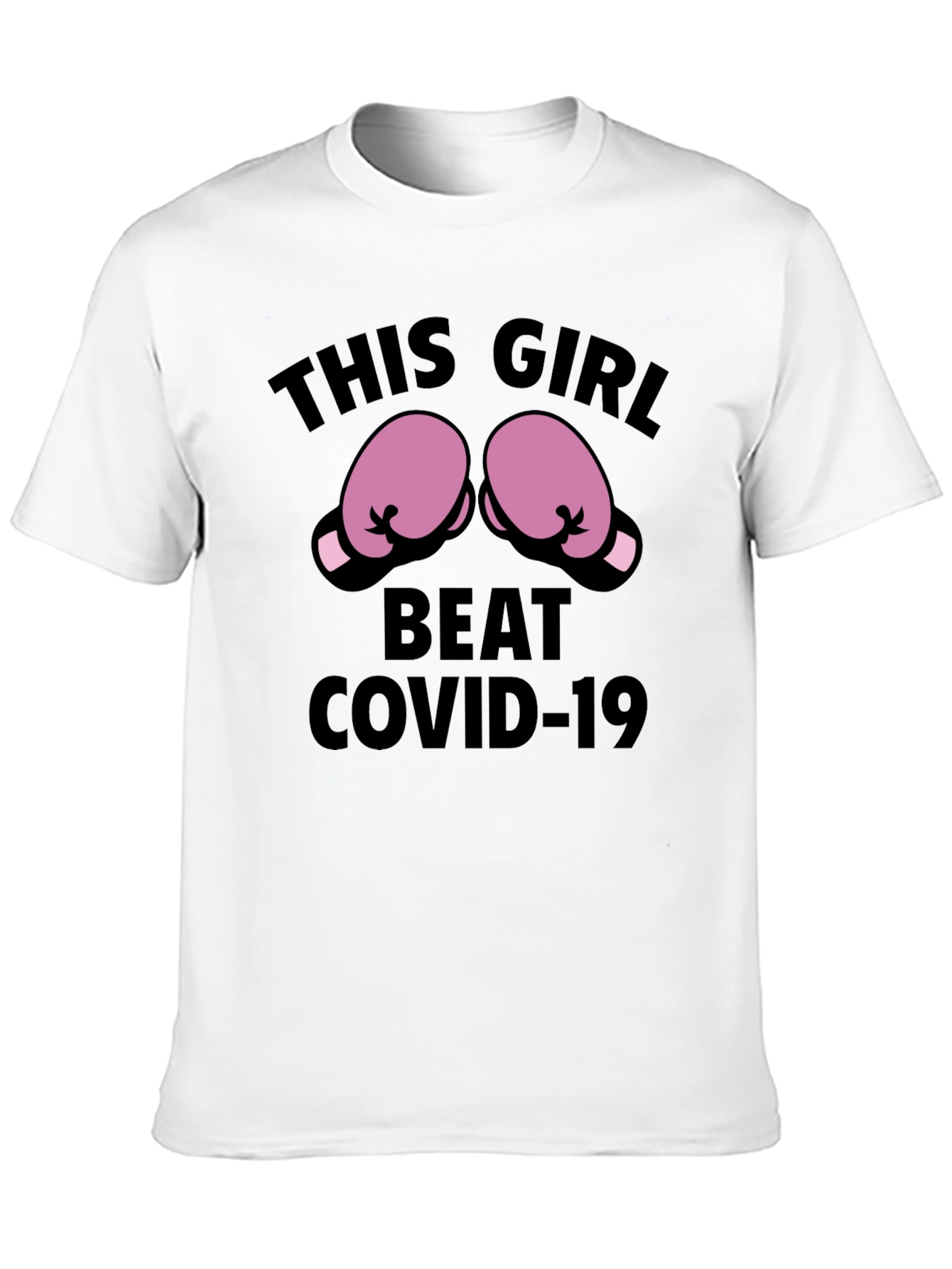 This Girl Beat COVID-19 Boxing Gloves T-Shirt