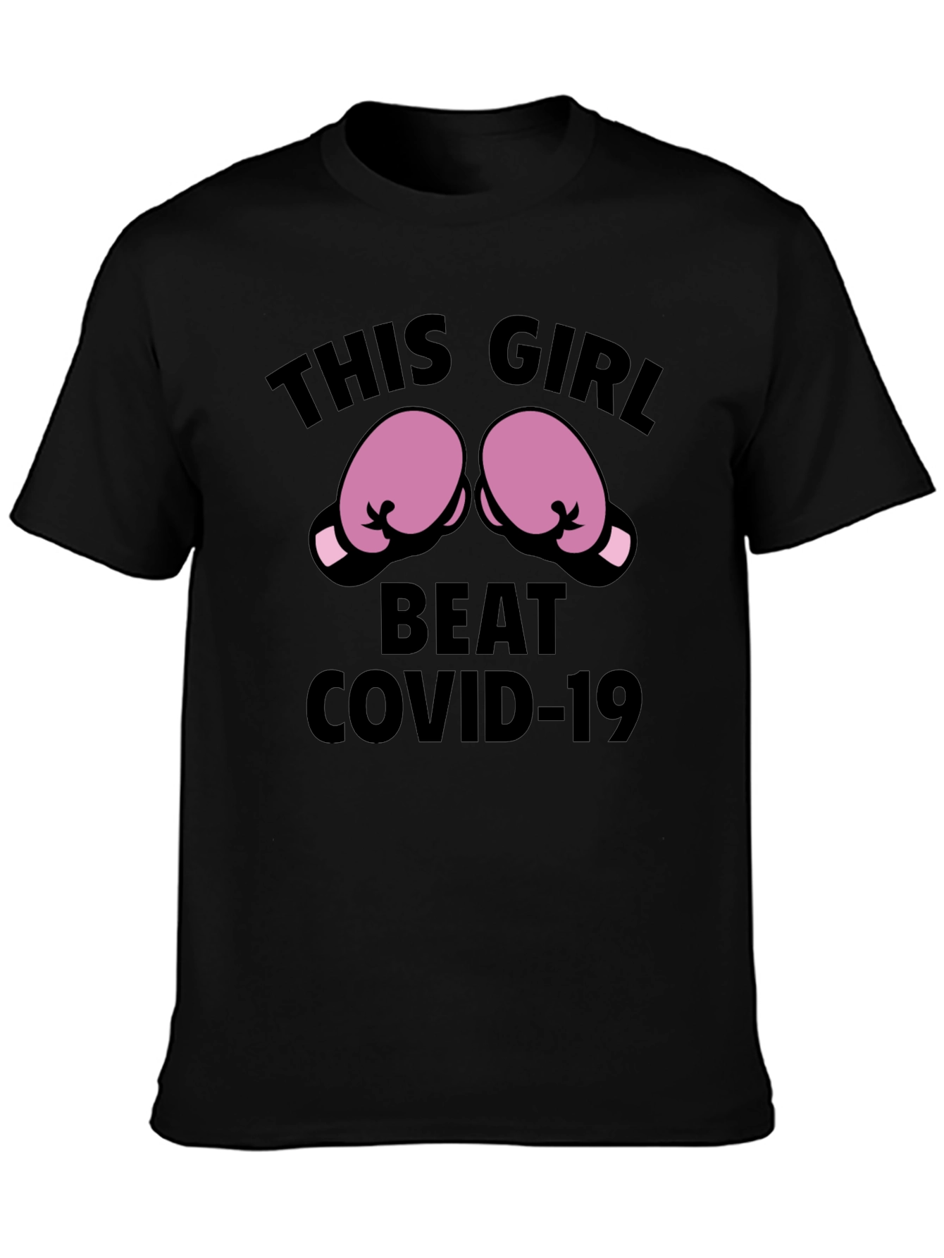 This Girl Beat COVID-19 Boxing Gloves T-Shirt