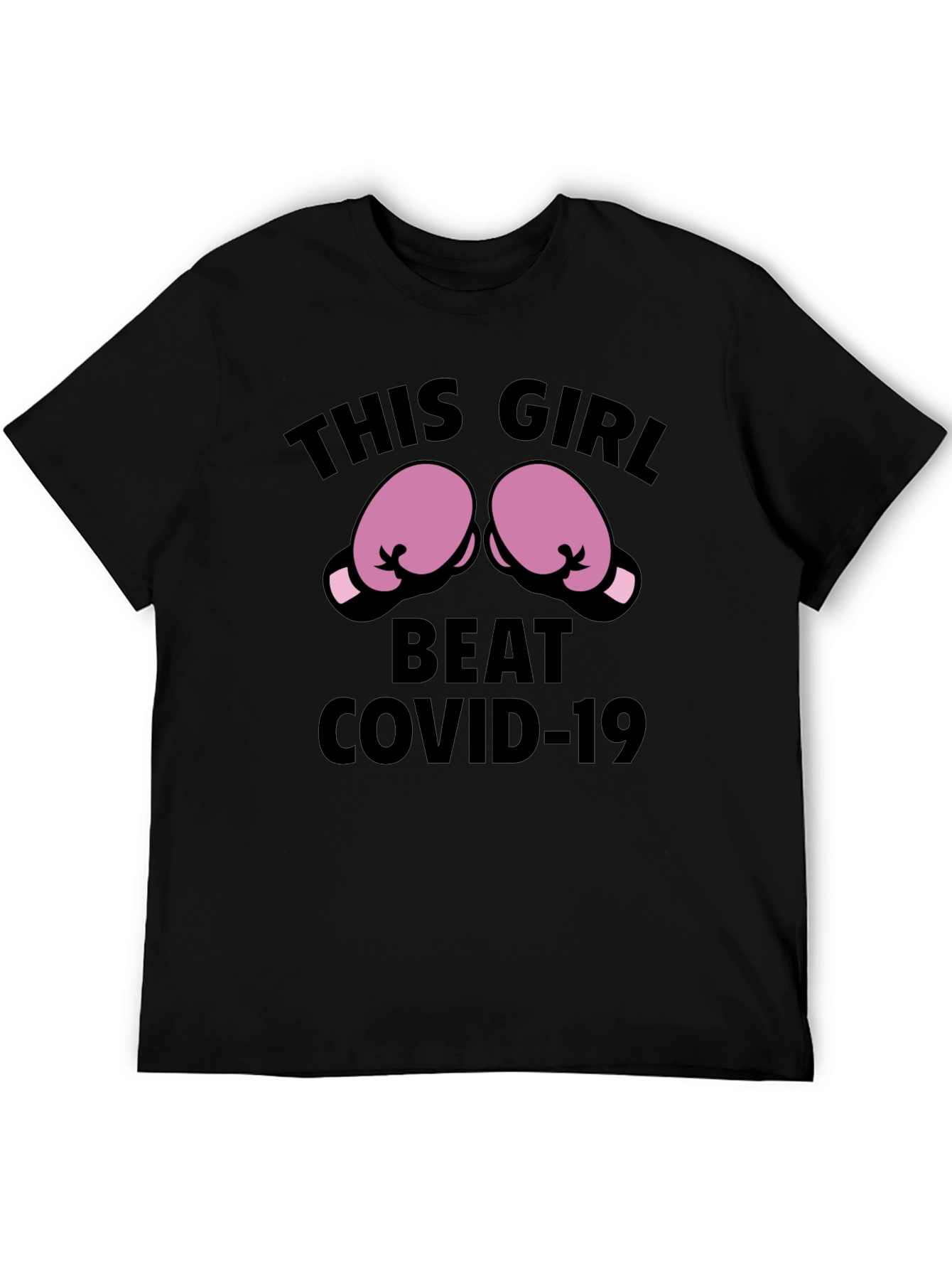 This Girl Beat COVID-19 Boxing Gloves T-Shirt