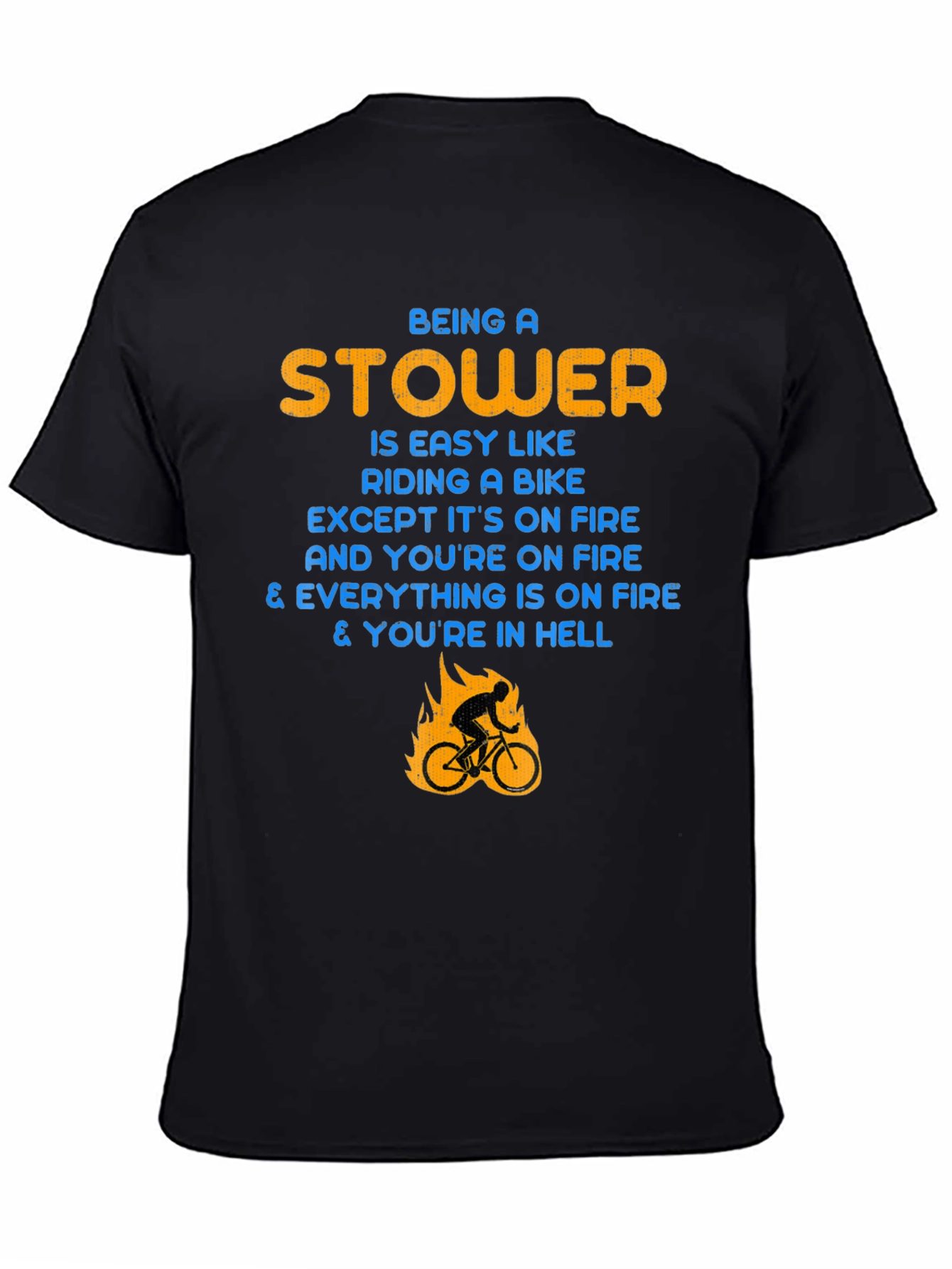 Stower Hell Fire Biker Graphic T-Shirt