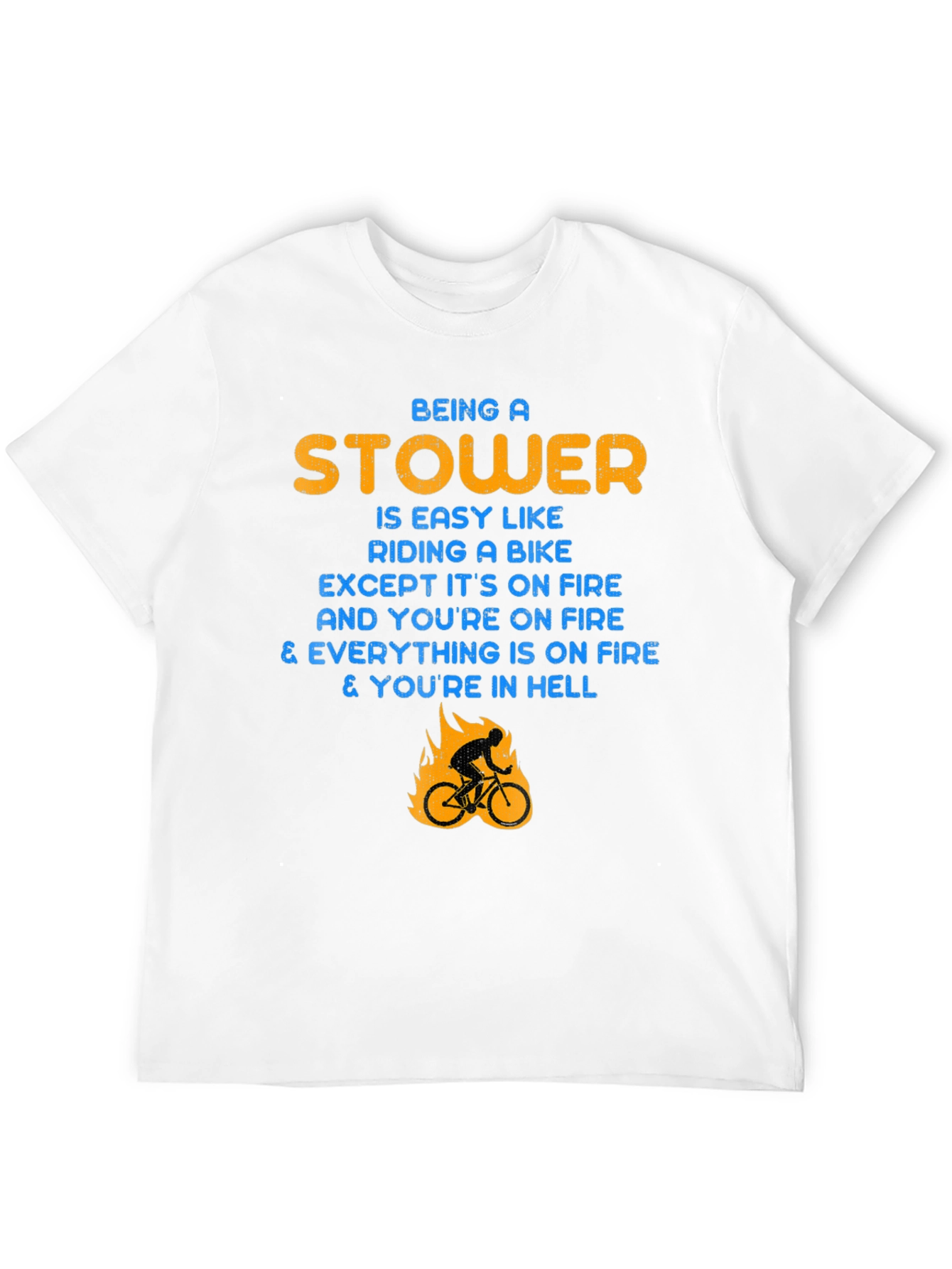 Stower Hell Fire Biker Graphic T-Shirt