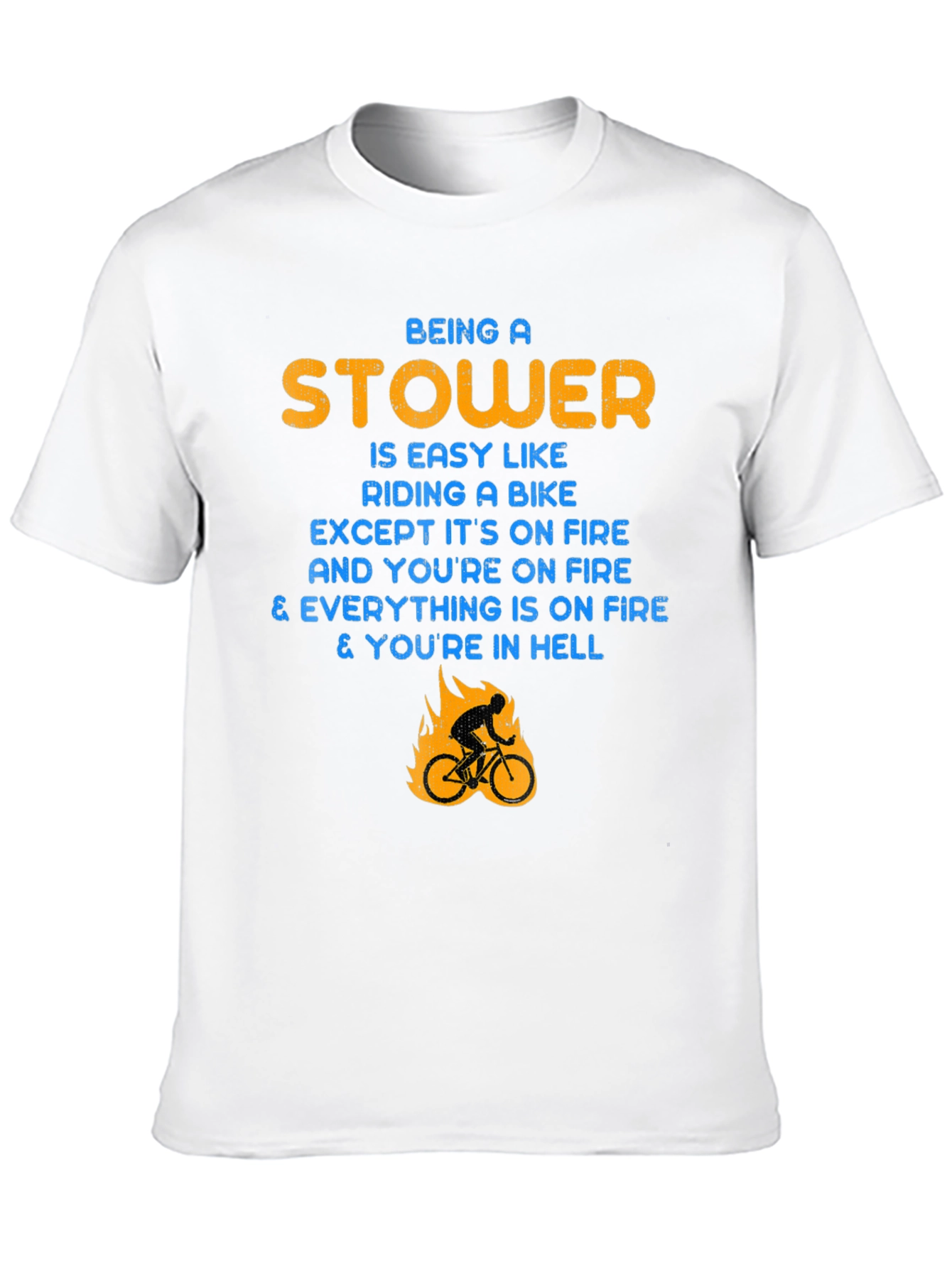 Stower Hell Fire Biker Graphic T-Shirt