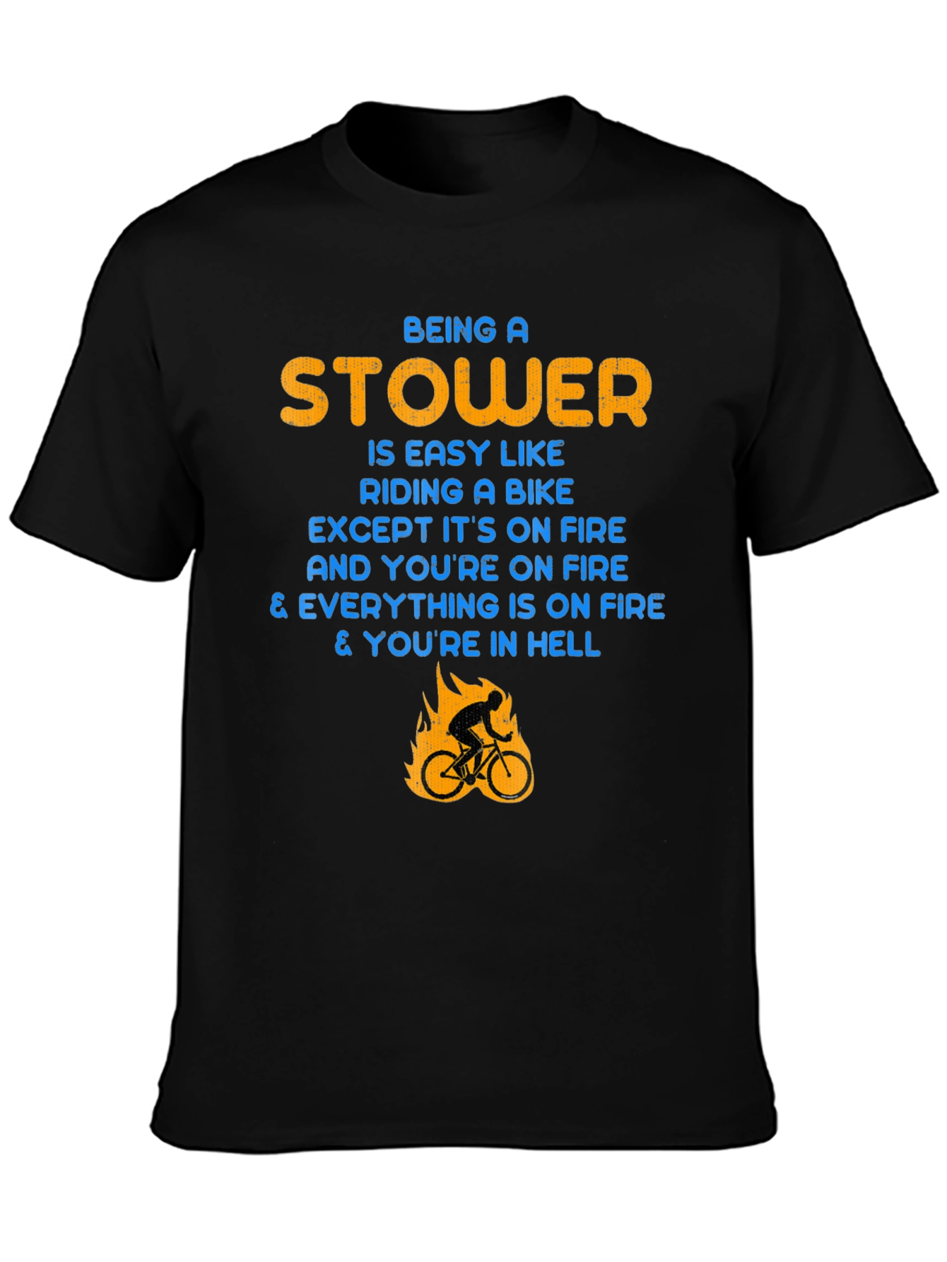 Stower Hell Fire Biker Graphic T-Shirt
